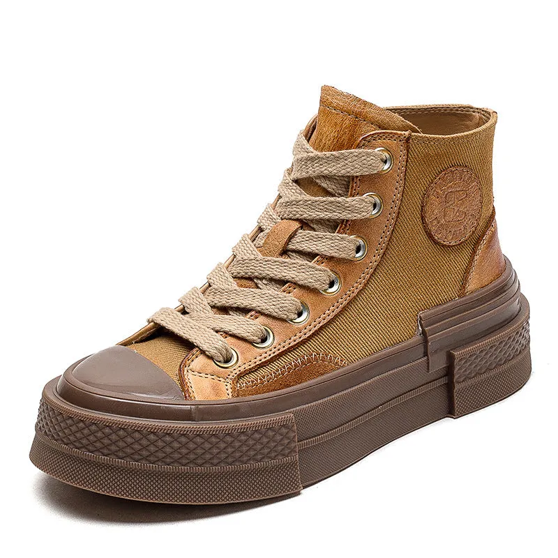 Stivaletti piatti da donna casual moda patchwork