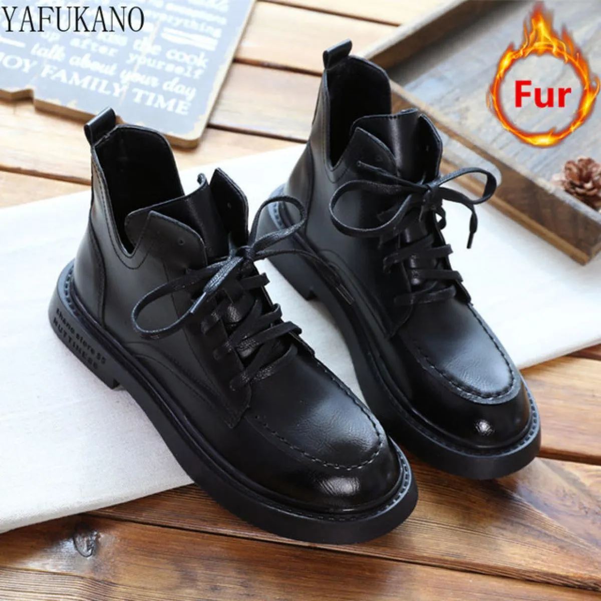 Stivali da donna Donna Stile britannico Inverno Plus Velluto Caldo Bello Stivaletti corti Fatti a mano Letterario Mori Retro Cas