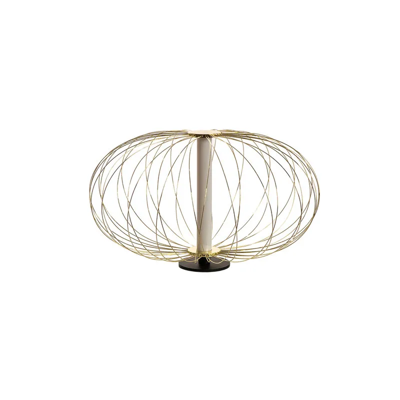 Stones Lampada da tavolo LED, ottone lucido