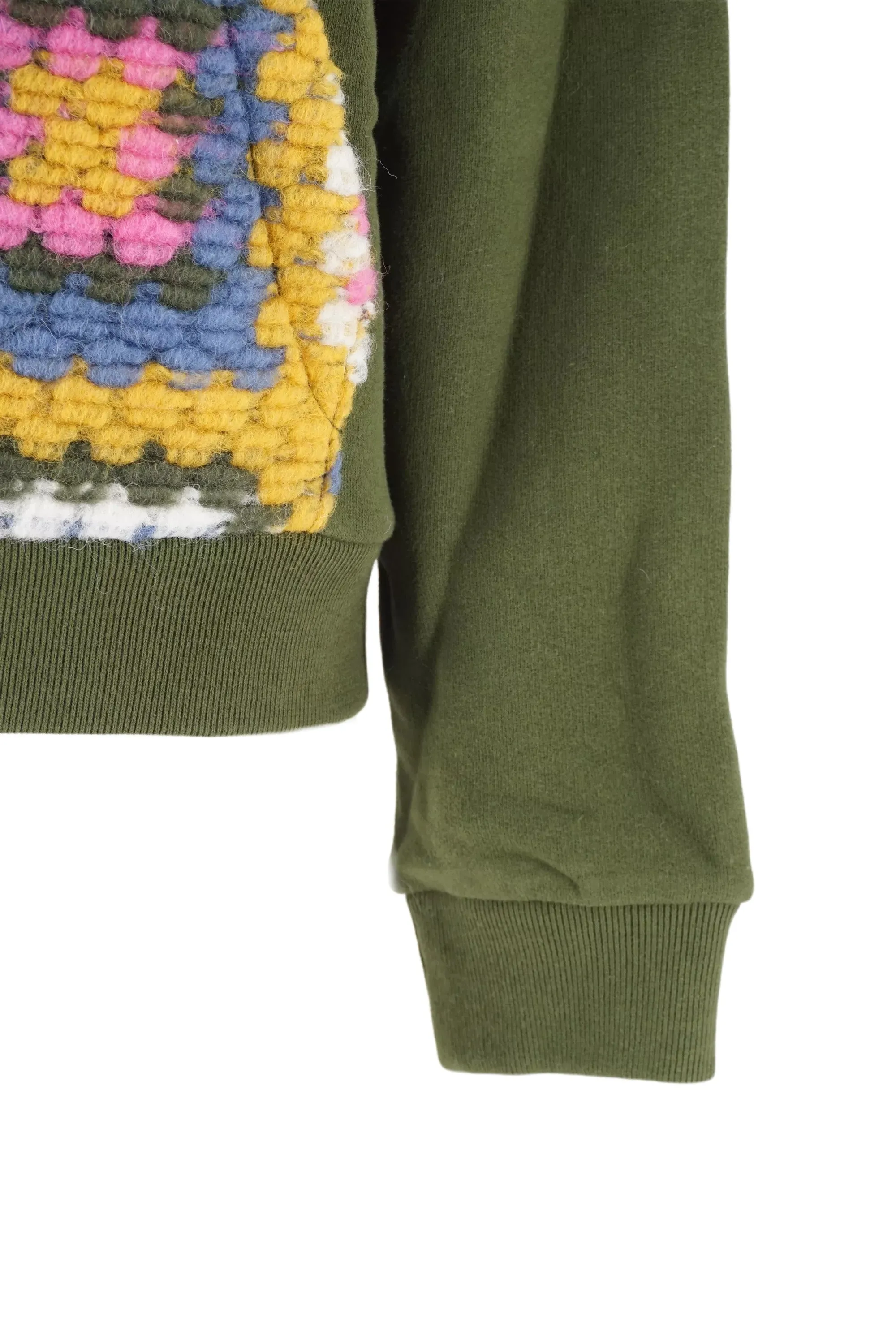Sweatshirt with Knitted Inserts Mc2 Saint Barth / Green