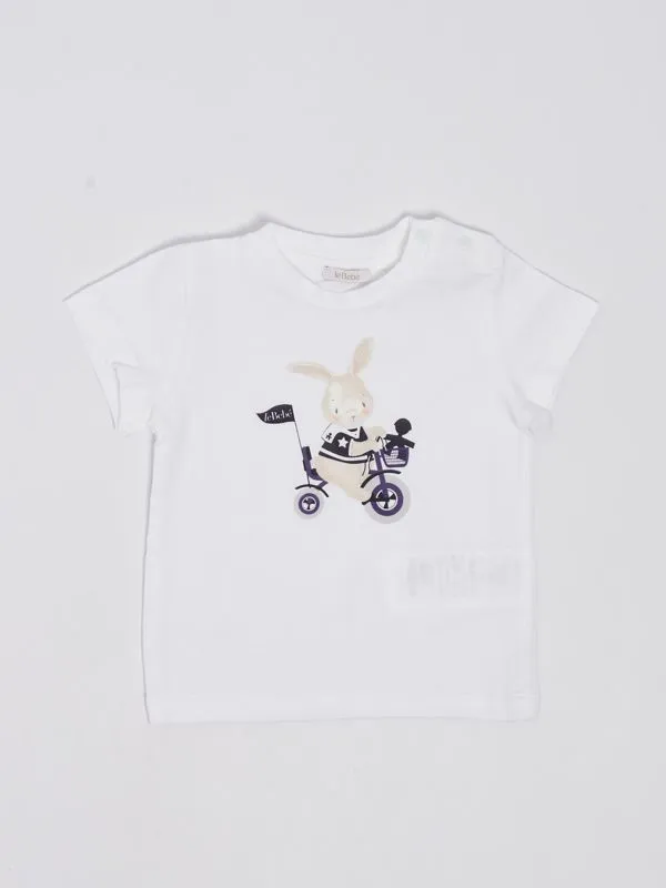 T-shirt bambino Le Bebè con stampa Bianco