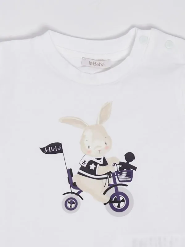 T-shirt bambino Le Bebè con stampa Bianco