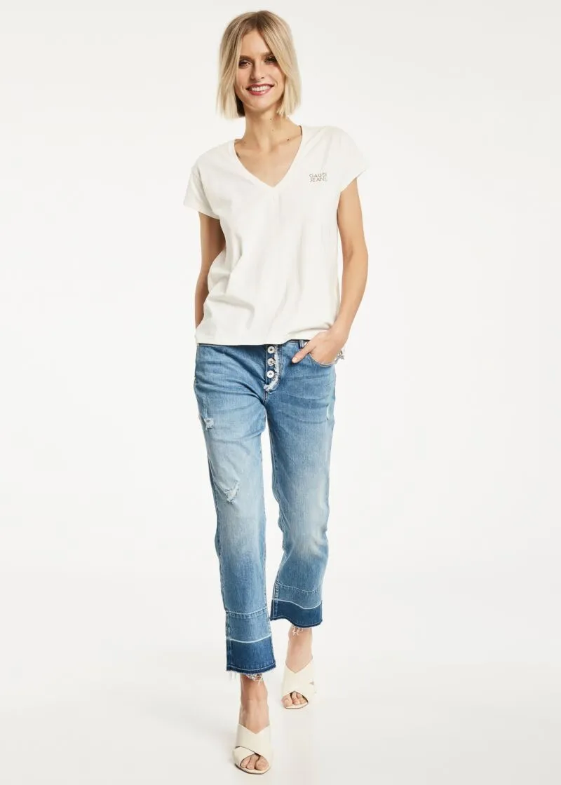 T-shirt con scollo a V