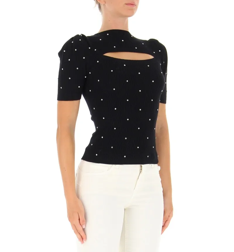 T-shirt con strass