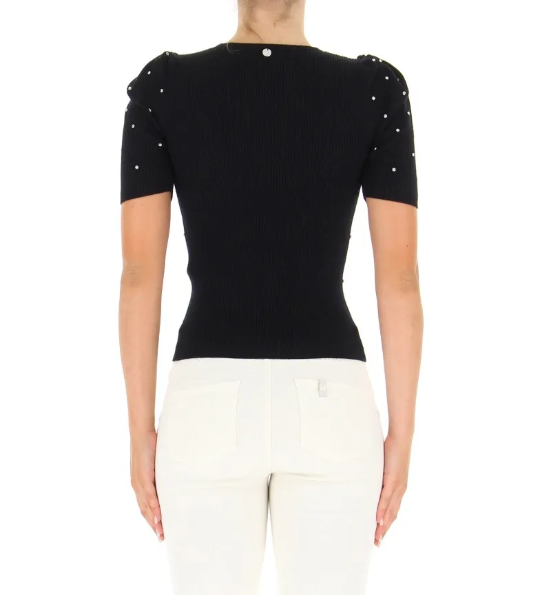 T-shirt con strass