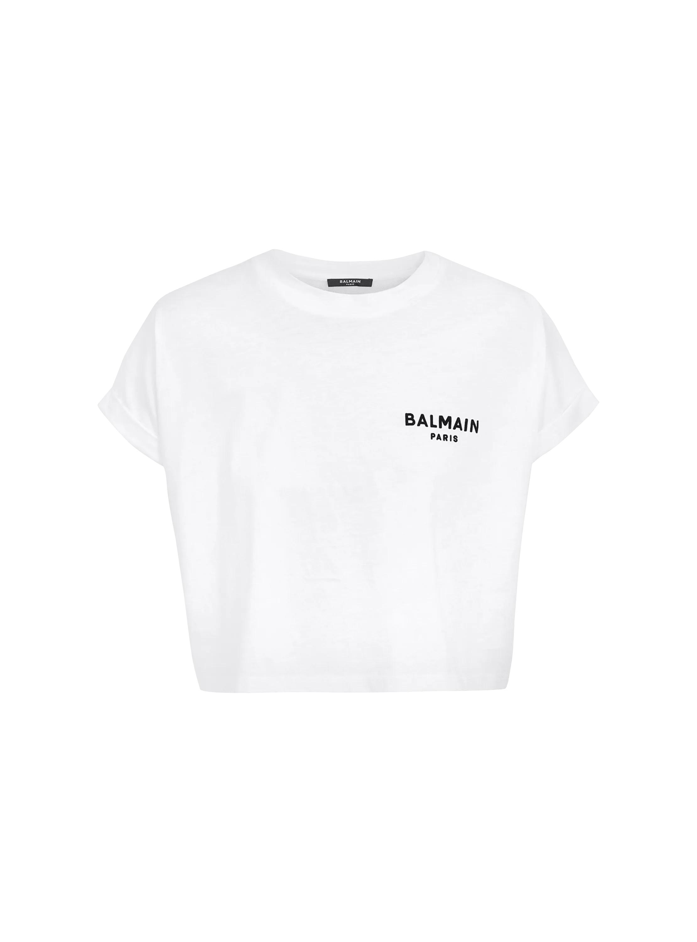 T-shirt corta Balmain Paris floccato