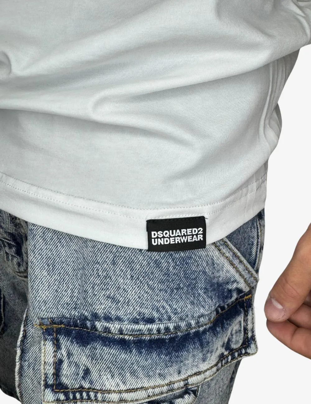 T-Shirt Dsquared2 con banda elastica logata