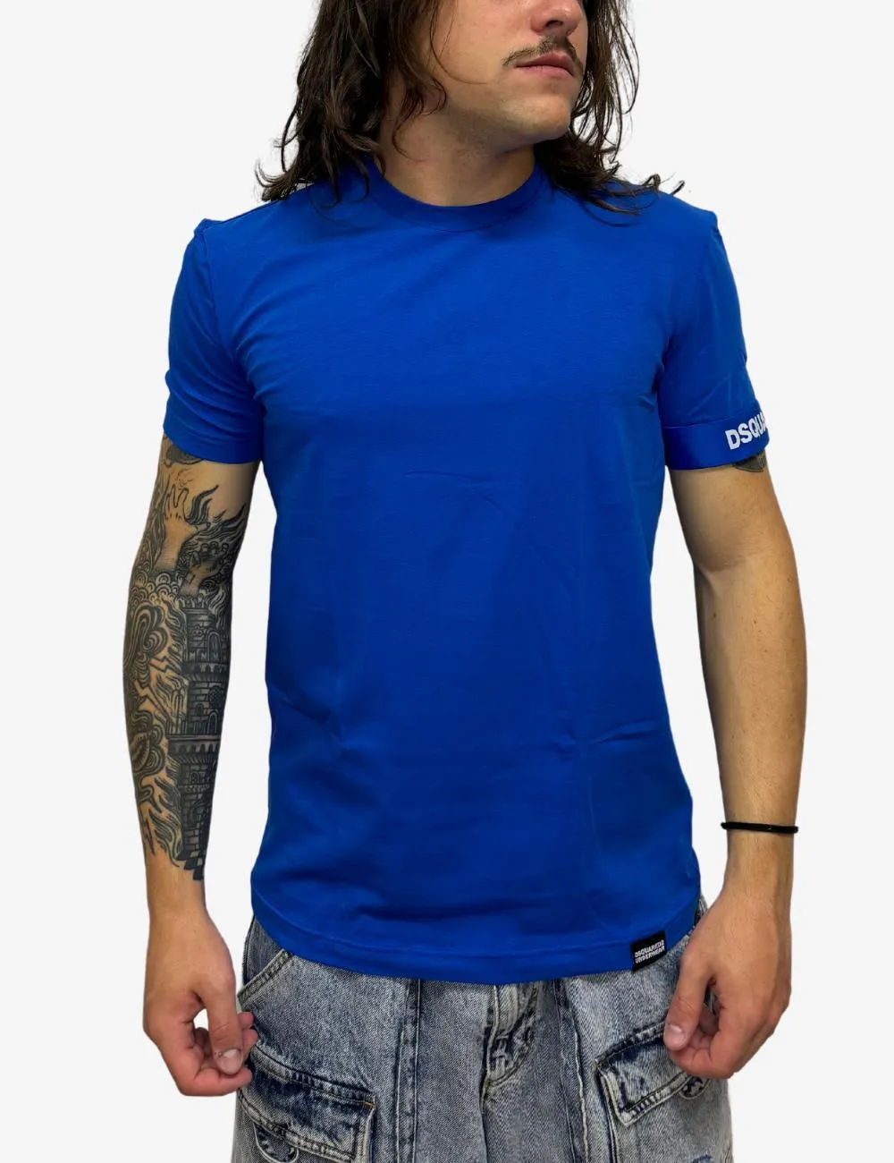 T-Shirt Dsquared2 con banda elastica logata