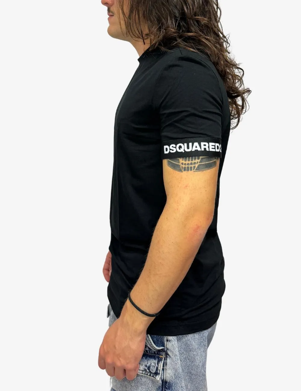 T-Shirt Dsquared2 con banda elastica logata
