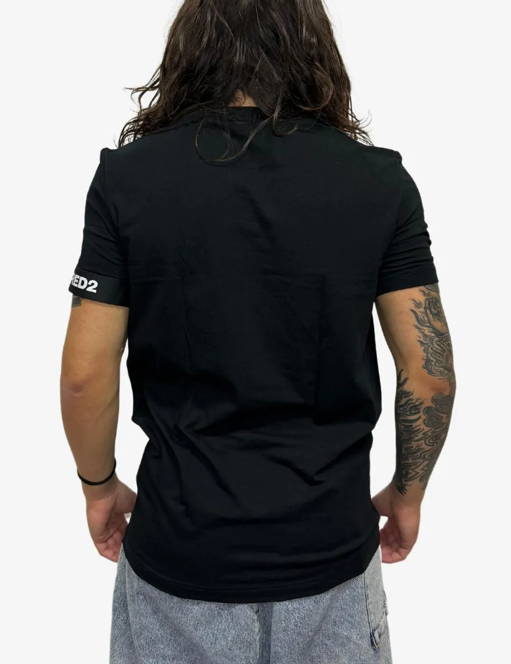 T-Shirt Dsquared2 con banda elastica logata