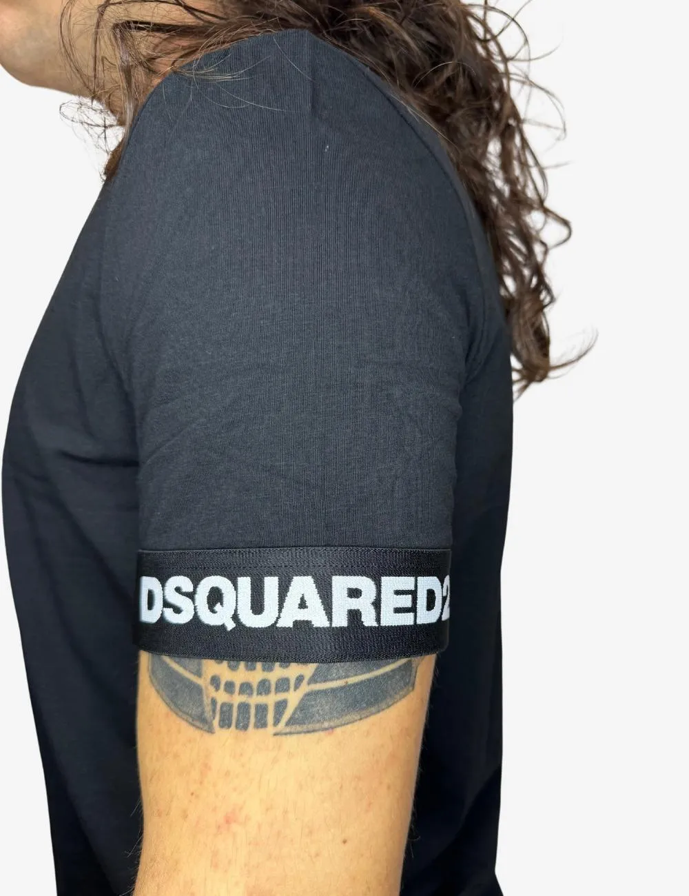 T-Shirt Dsquared2 con banda elastica logata