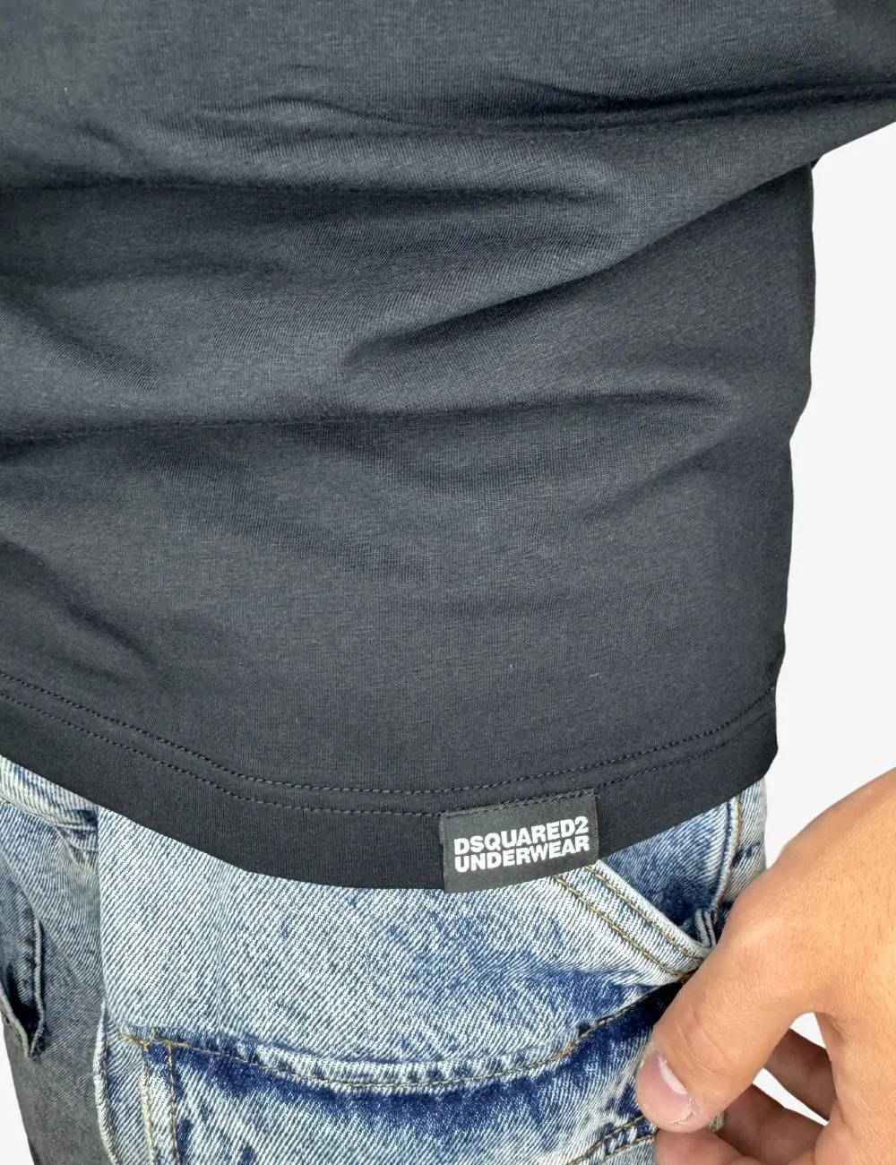 T-Shirt Dsquared2 con banda elastica logata