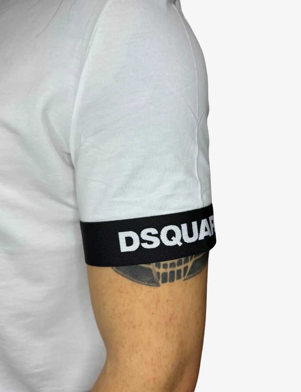 T-Shirt Dsquared2 con banda elastica logata