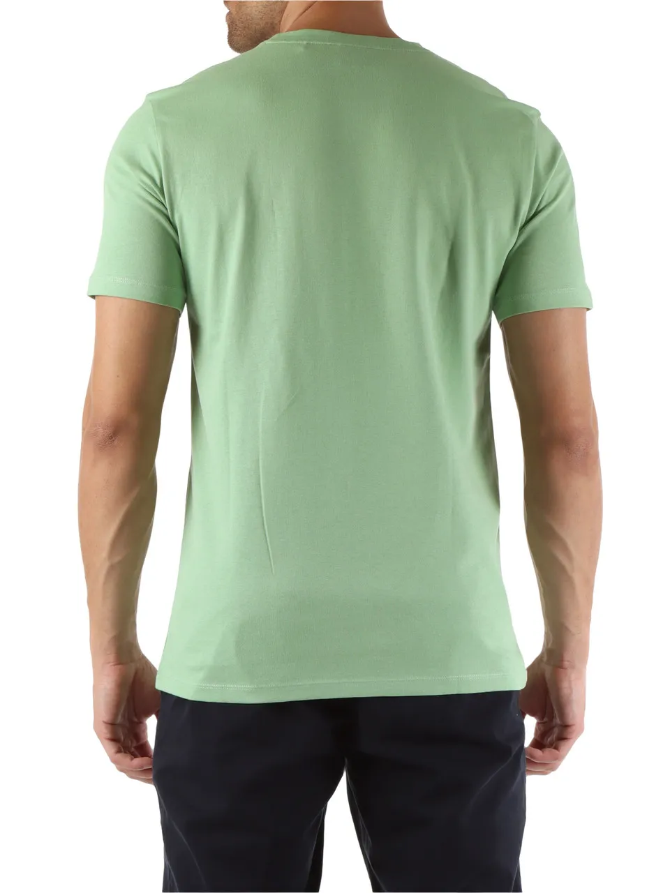 T-shirt in cotone con patch logo frontale