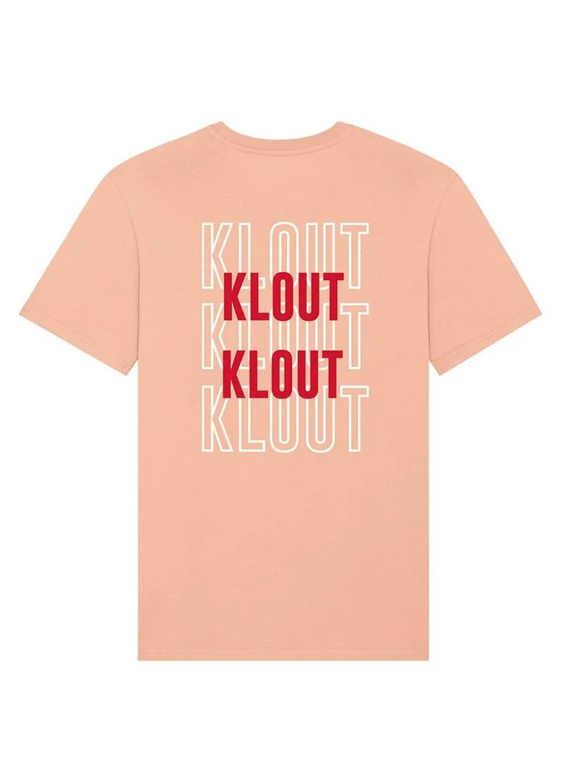 T-Shirt Klout Graphic Rosa Salmone