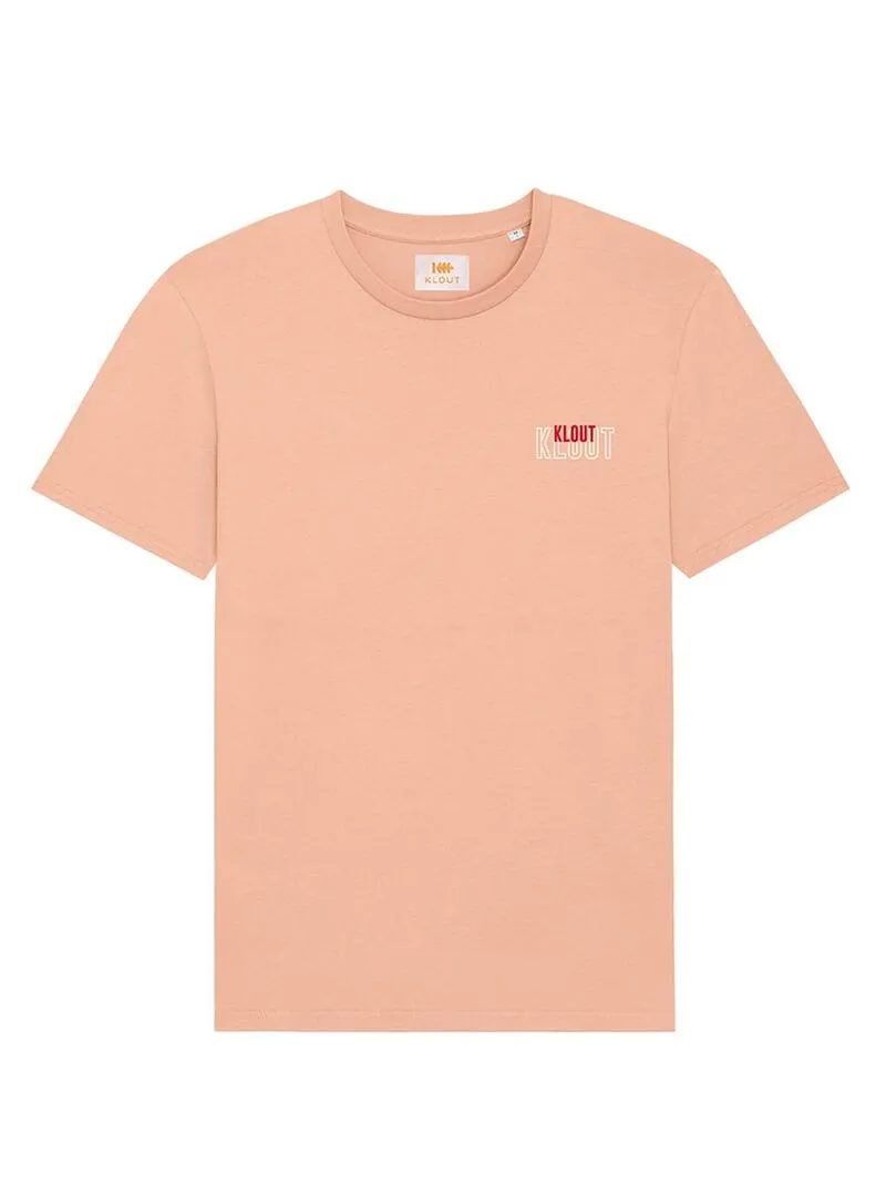 T-Shirt Klout Graphic Rosa Salmone