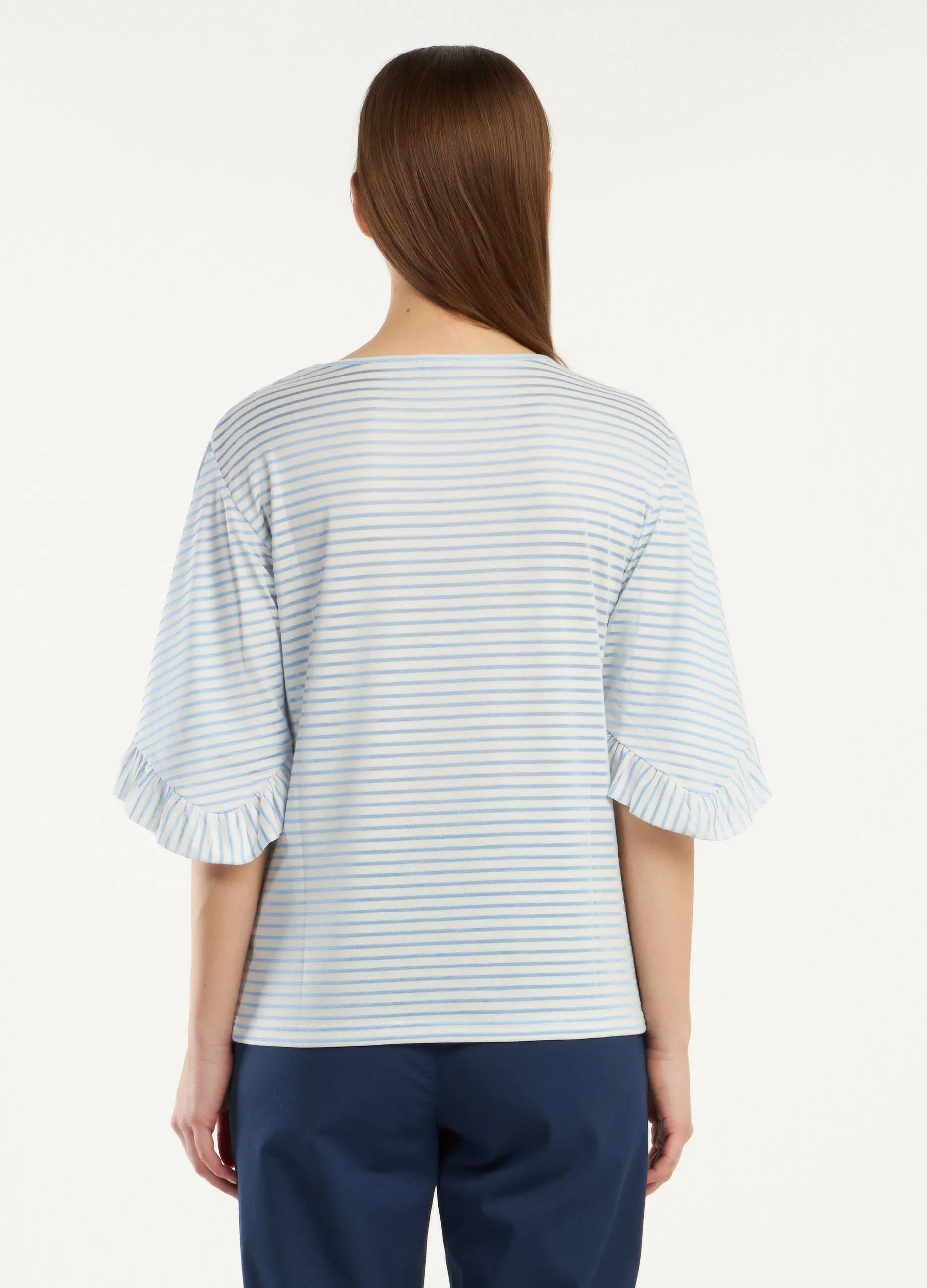 T-shirt manica arricciata donna