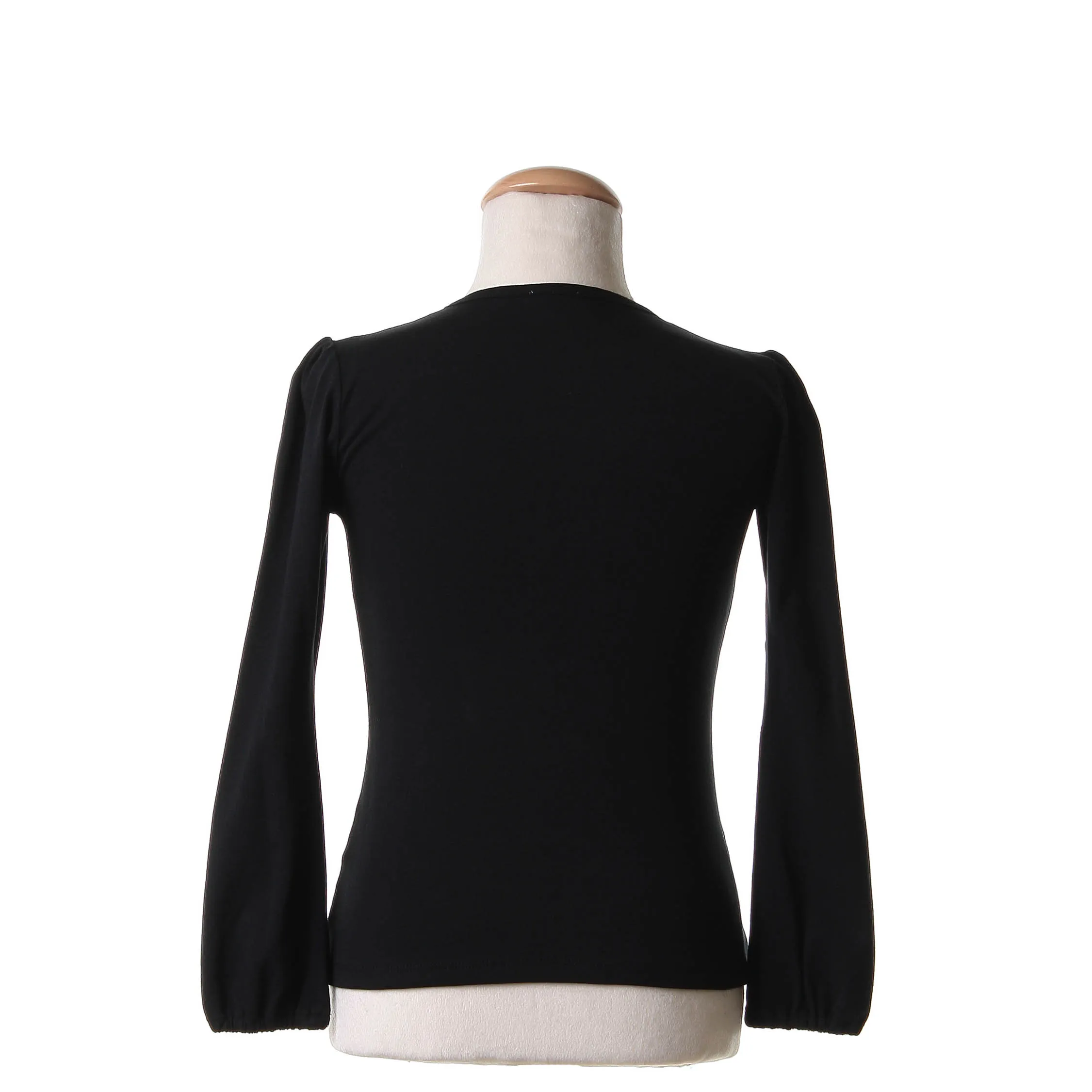 T-Shirt Nera Arricciata