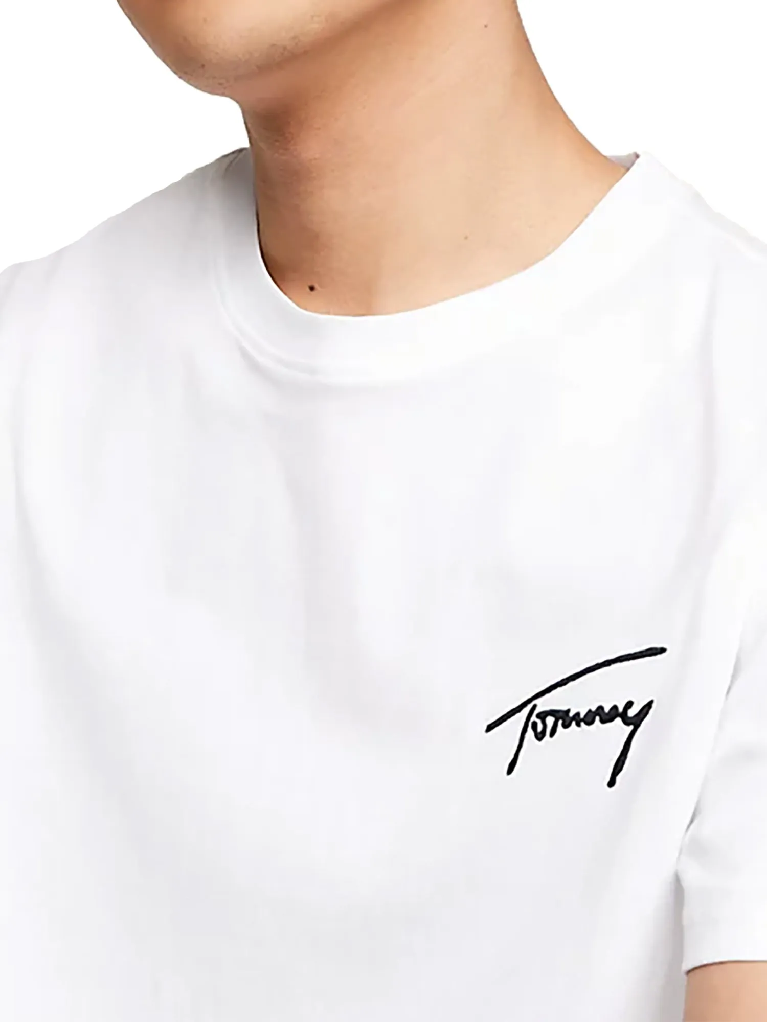 T-shirt signature text bianco