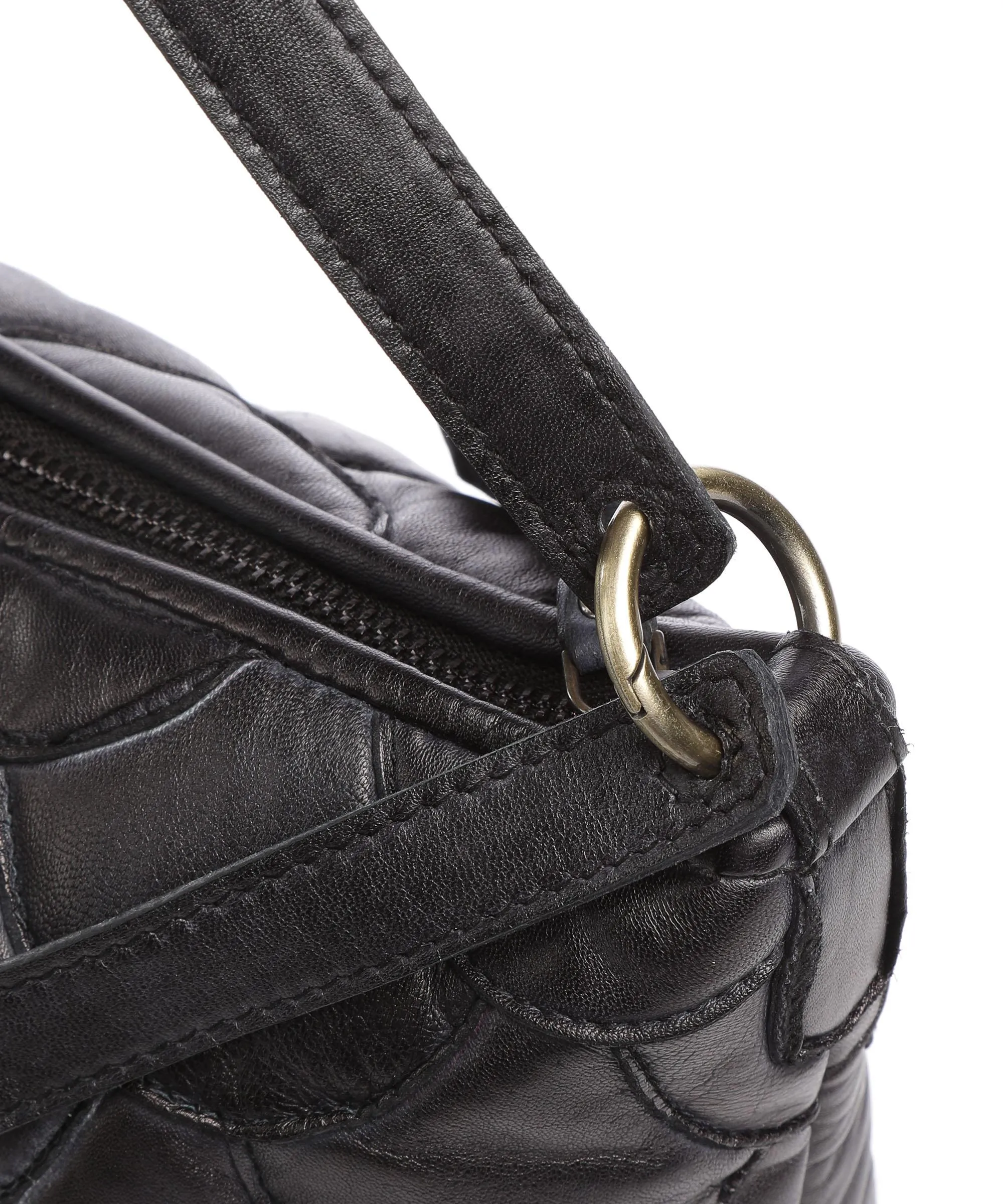  Taschendieb Wien Munchgasse 2 Borsa hobo pelle di pecora nero  