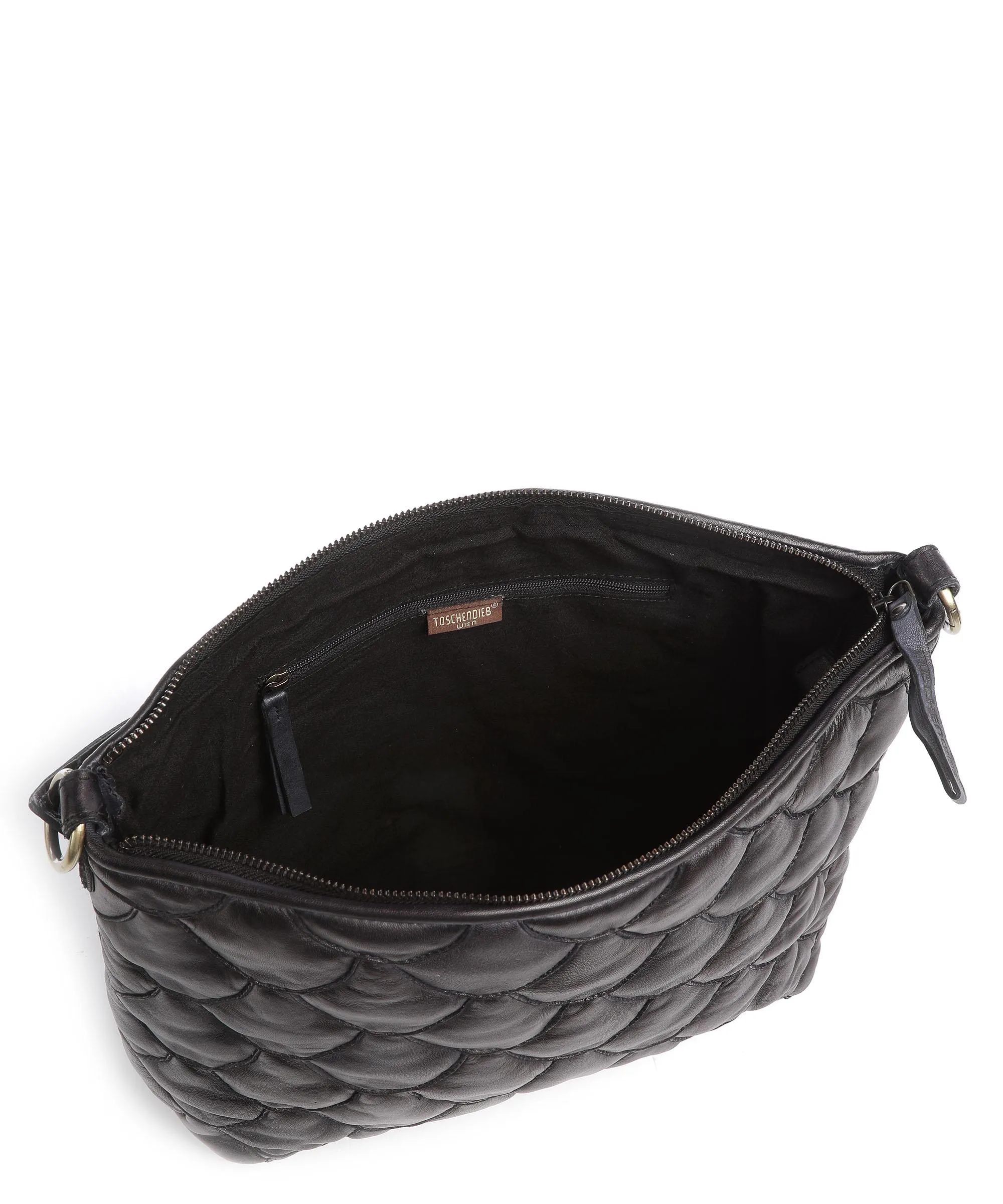  Taschendieb Wien Munchgasse 2 Borsa hobo pelle di pecora nero  