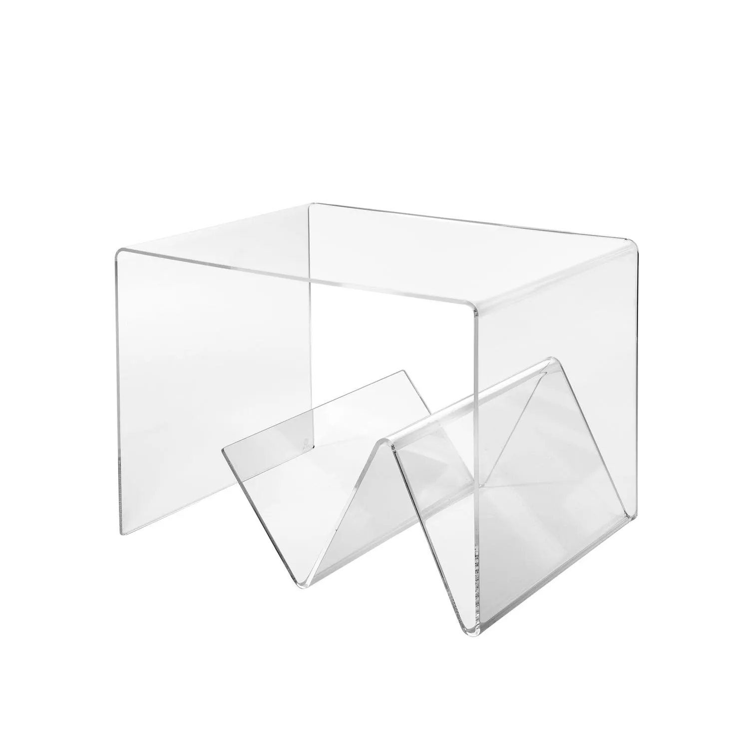 Tavolino ZigoZago 40x50x40 cm - in plexiglass trasparente Iplex 