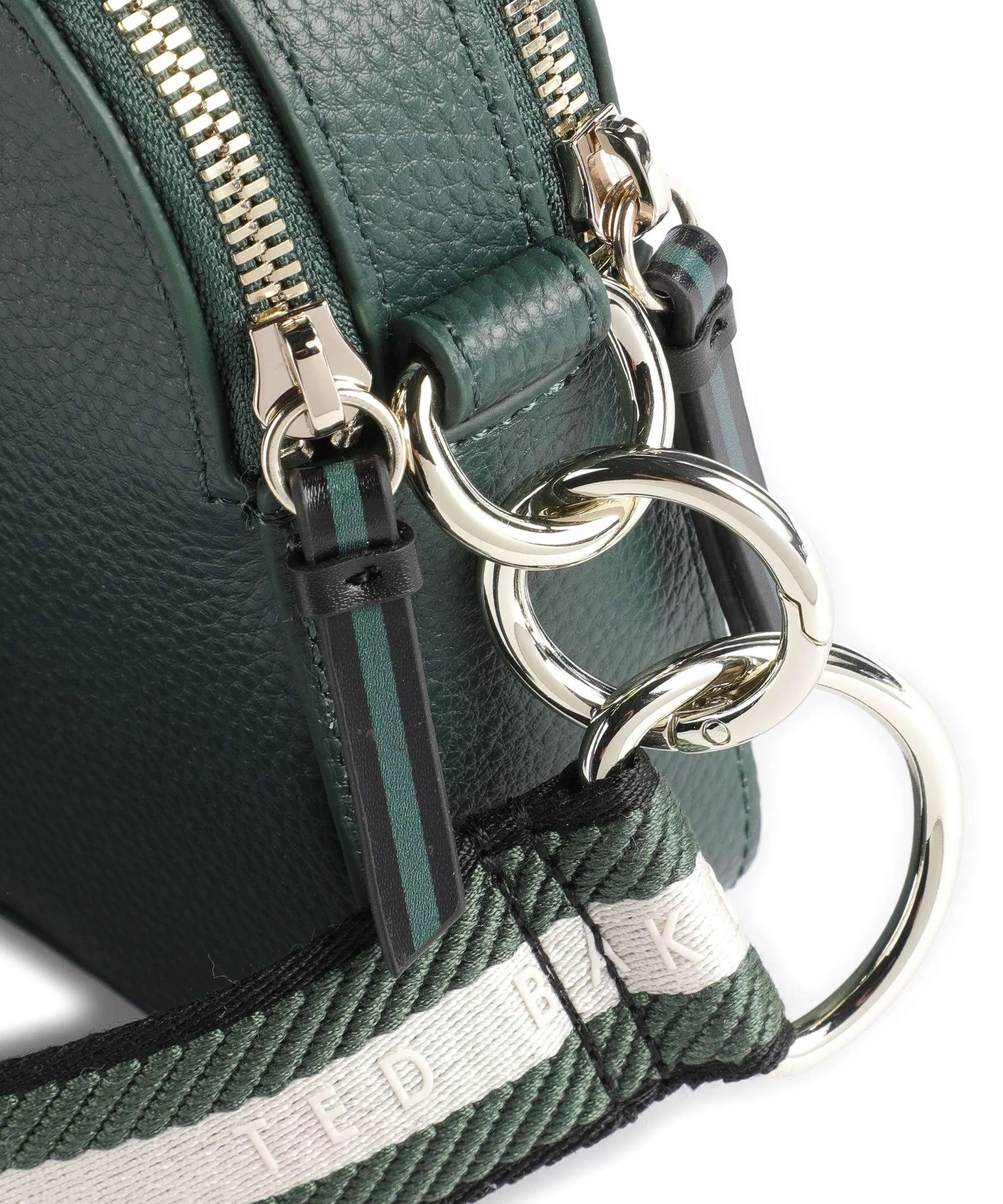  Ted Baker Delphia Borsa a tracolla pelle di vacchetta grana verde scuro  