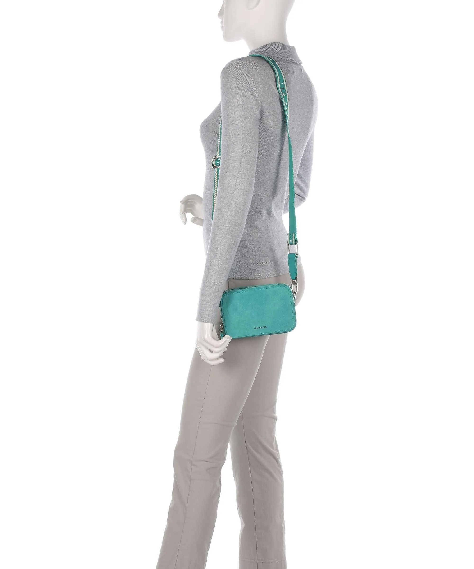  Ted Baker Stunnas Borsa a tracolla pelle bovina ruvida acquamarina  