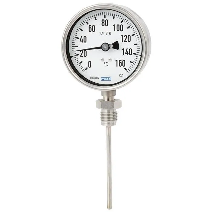 Termometro a quadrante WIKA, 0 → +60 °C Classe 1 secondo EN 13190, Ø quadrante 100mm, Quadrante