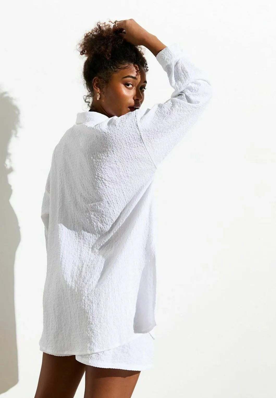 Textured Long Sleeve Shirt - Accessorio da spiaggia