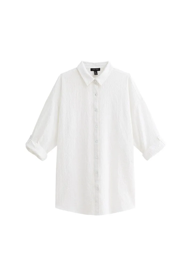 Textured Long Sleeve Shirt - Accessorio da spiaggia