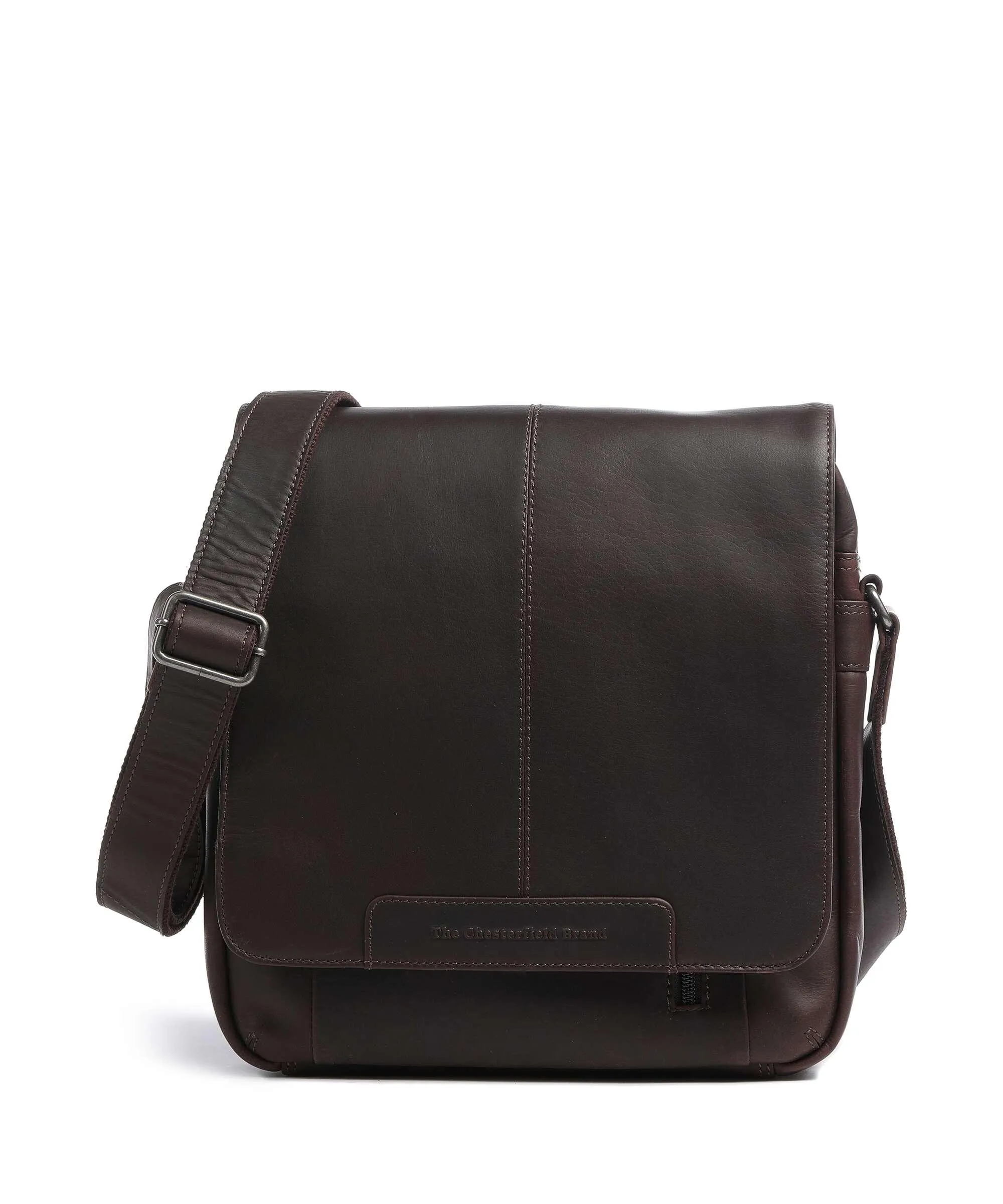  The Chesterfield Brand Raphael Borsa a spalla pelle di vacchetta pull-up marrone scuro  