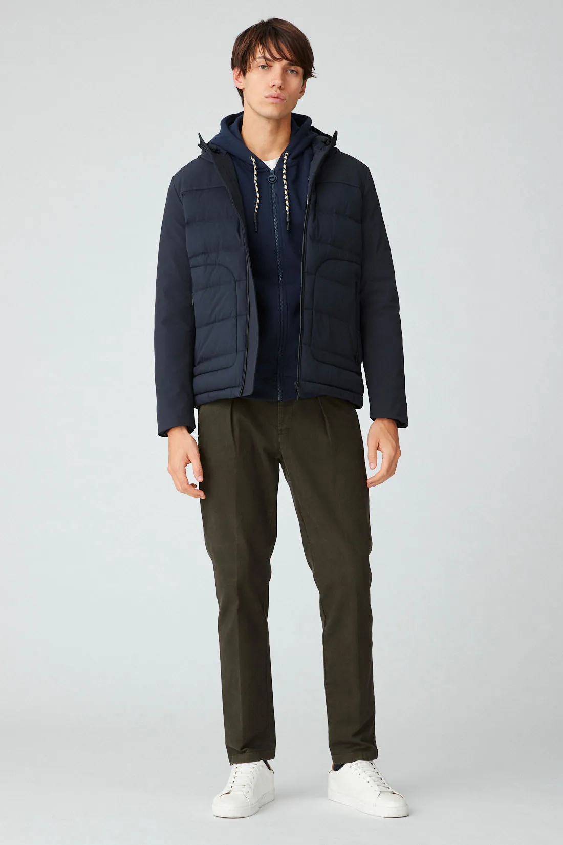 THEOLO – Giacca blu ibrida in softshell