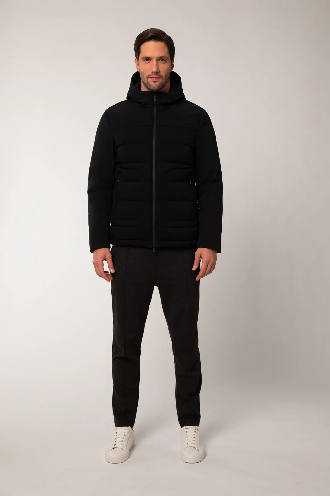 THEOLO – Giacca nera ibrida in softshell