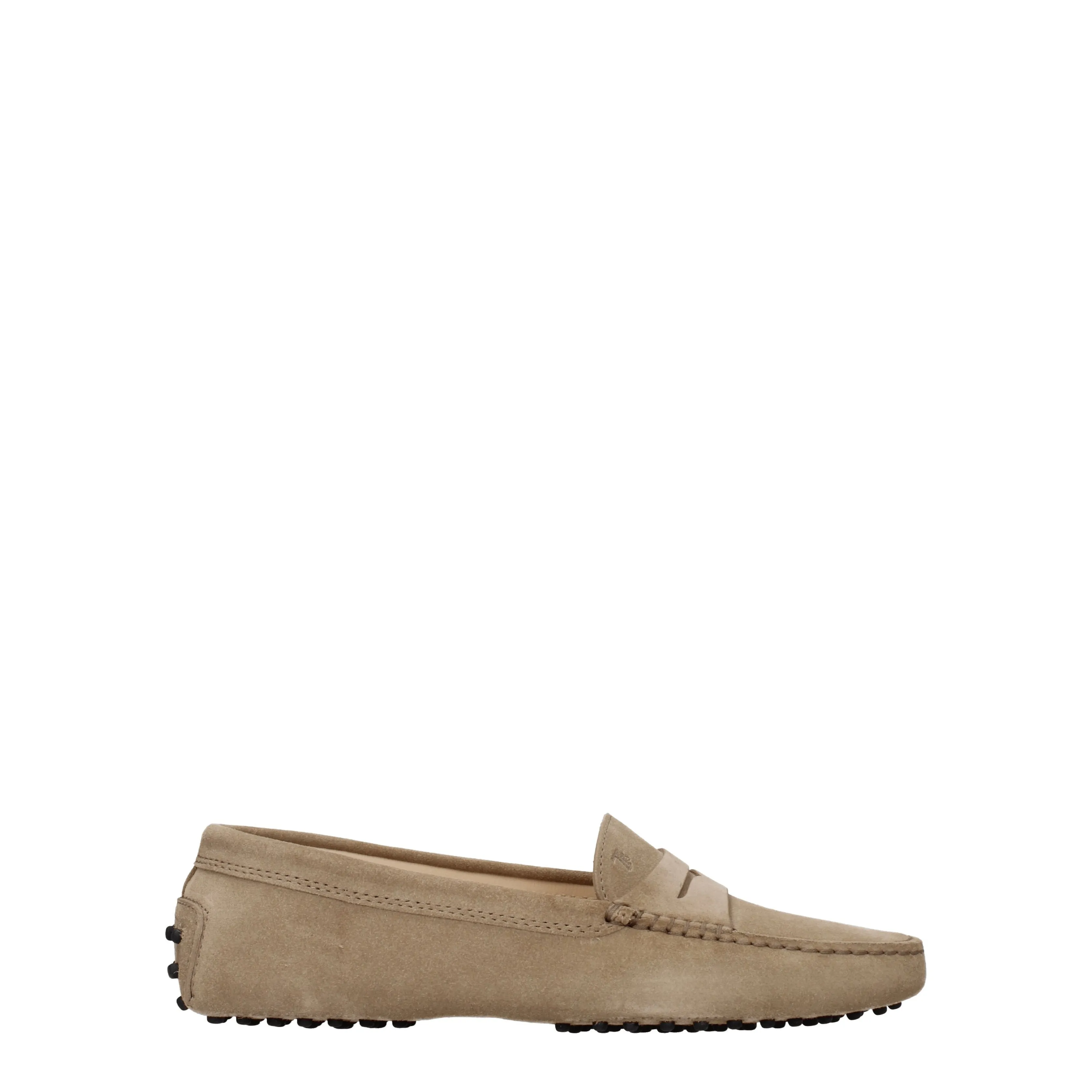 Tod's Mocassini Donna Camoscio Beige/Tabacco
