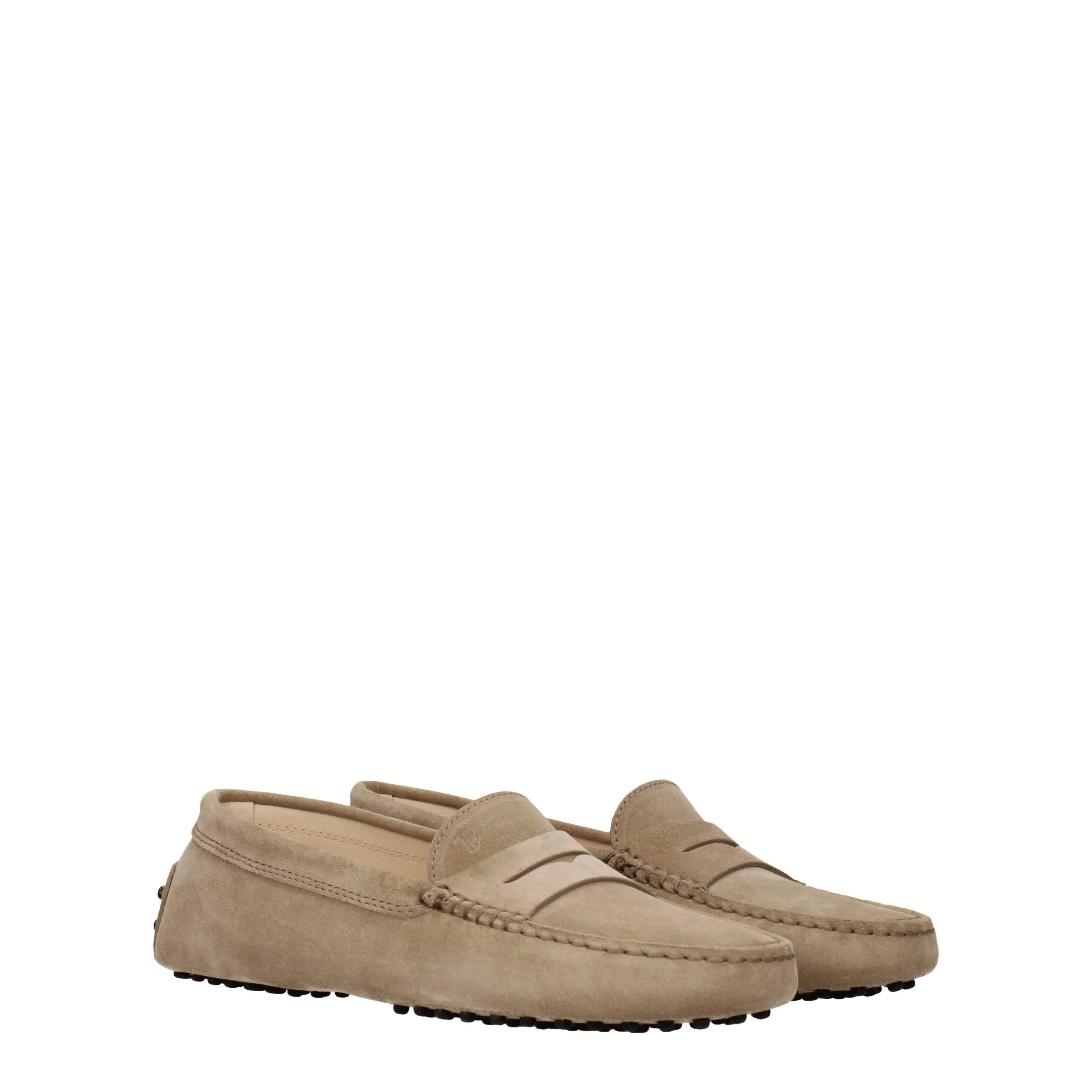 Tod's Mocassini Donna Camoscio Beige/Tabacco