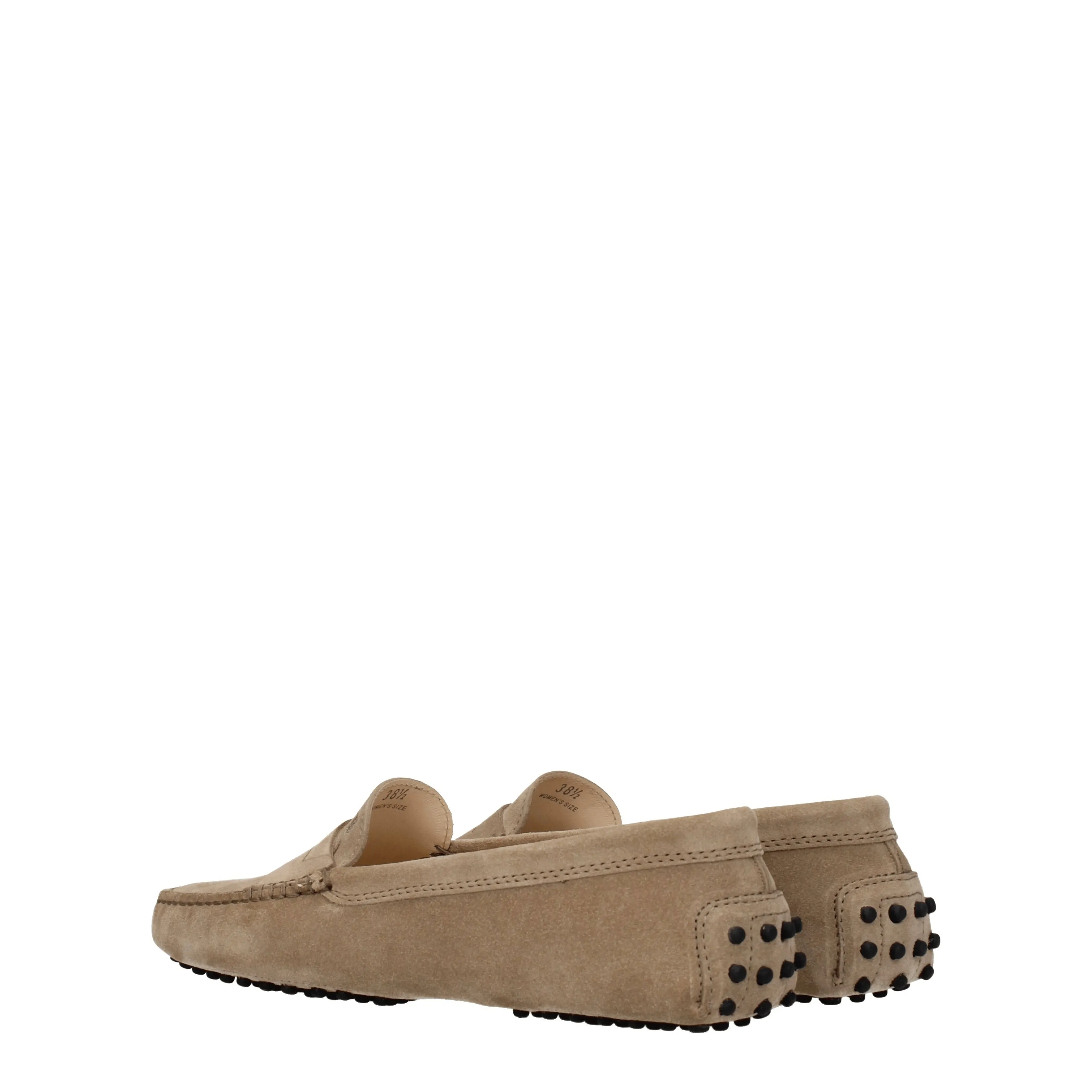 Tod's Mocassini Donna Camoscio Beige/Tabacco