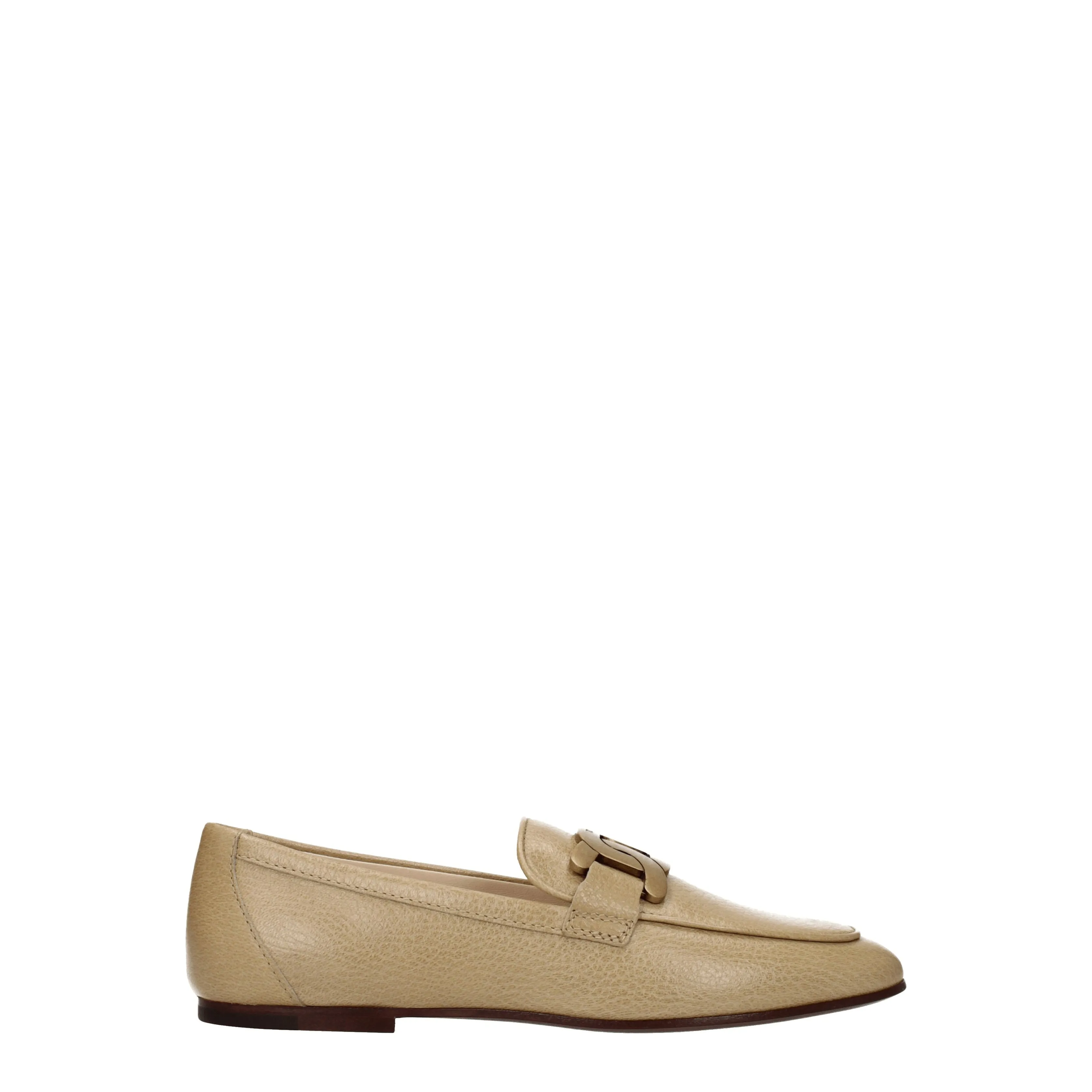 Tod's Mocassini Donna Pelle Beige/Corda