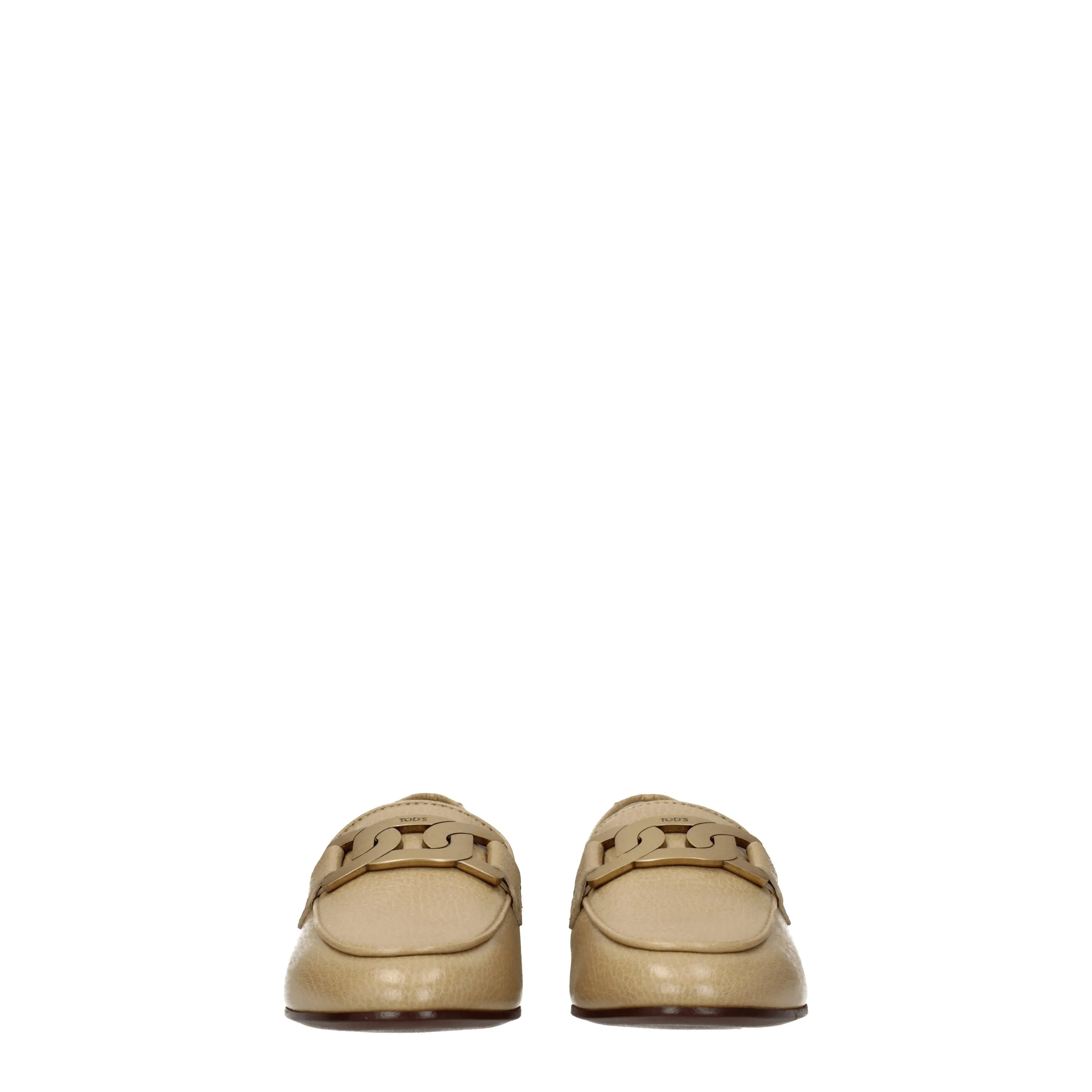 Tod's Mocassini Donna Pelle Beige/Corda