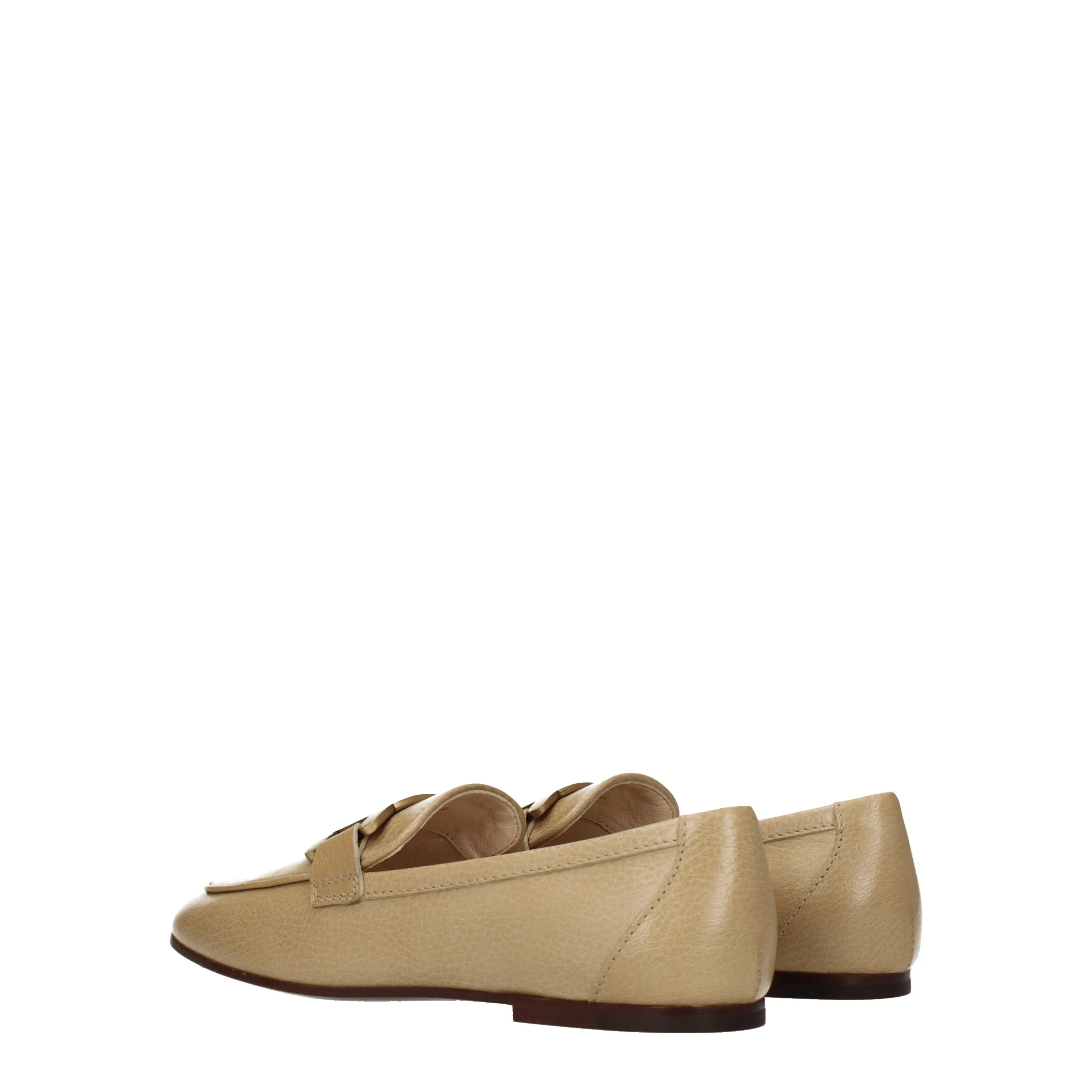 Tod's Mocassini Donna Pelle Beige/Corda