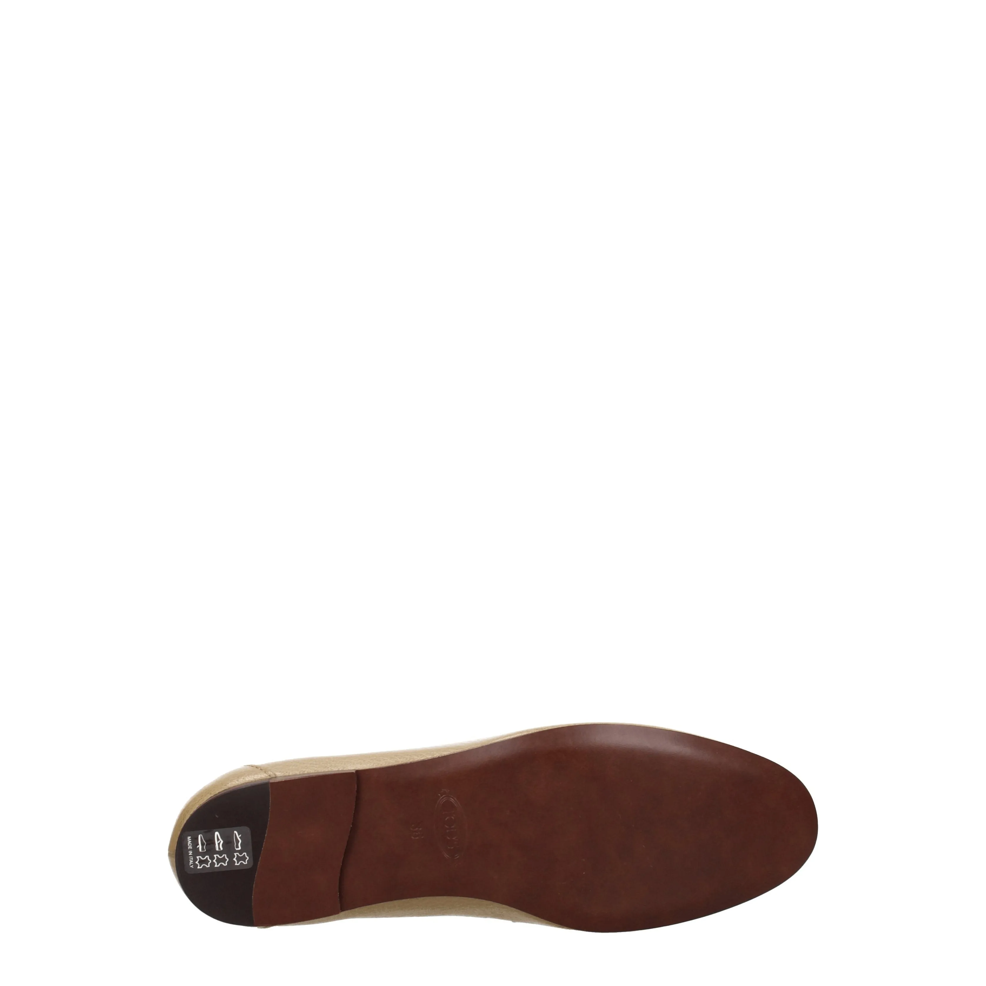 Tod's Mocassini Donna Pelle Beige/Corda