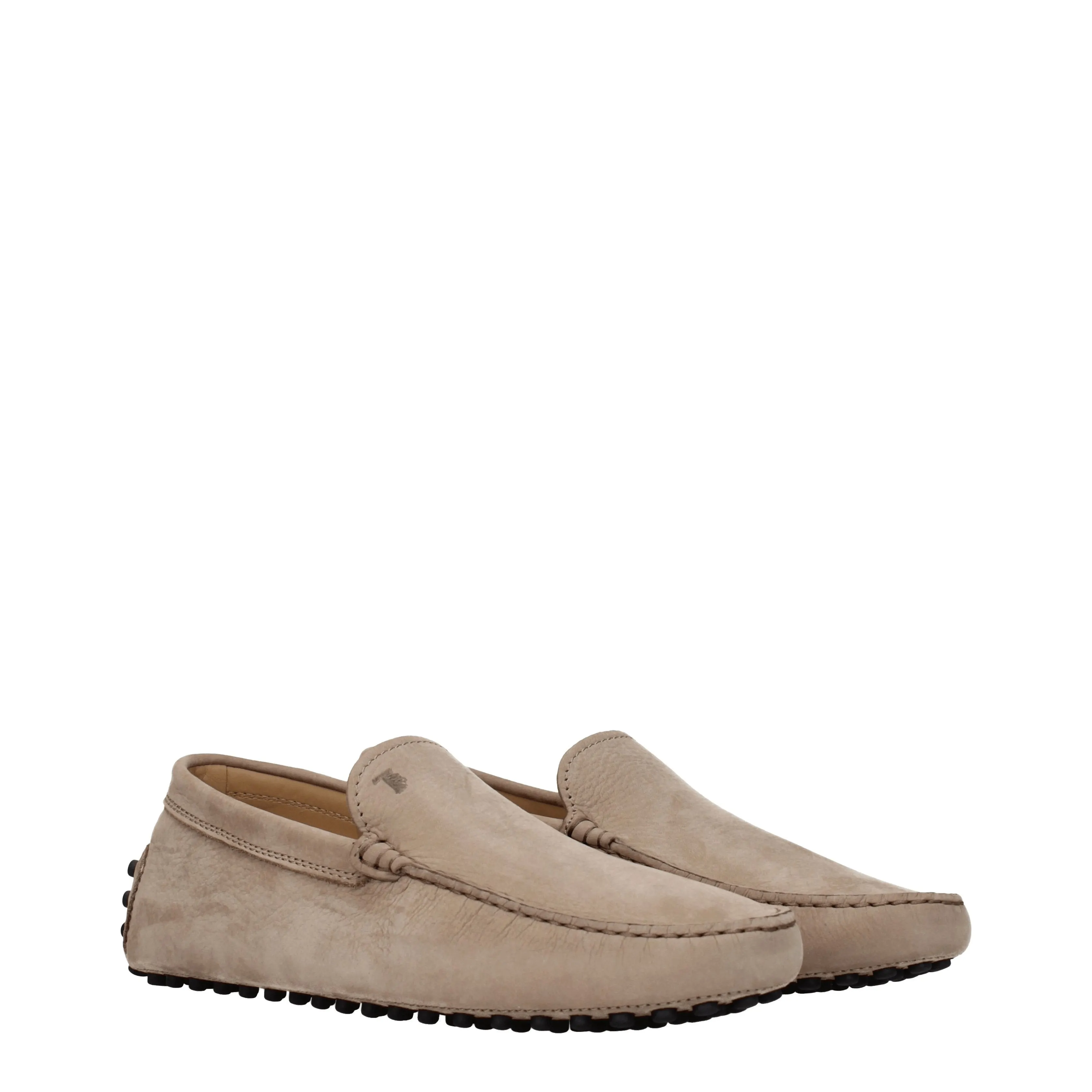 Tod's Mocassini Uomo Camoscio Beige/Creta
