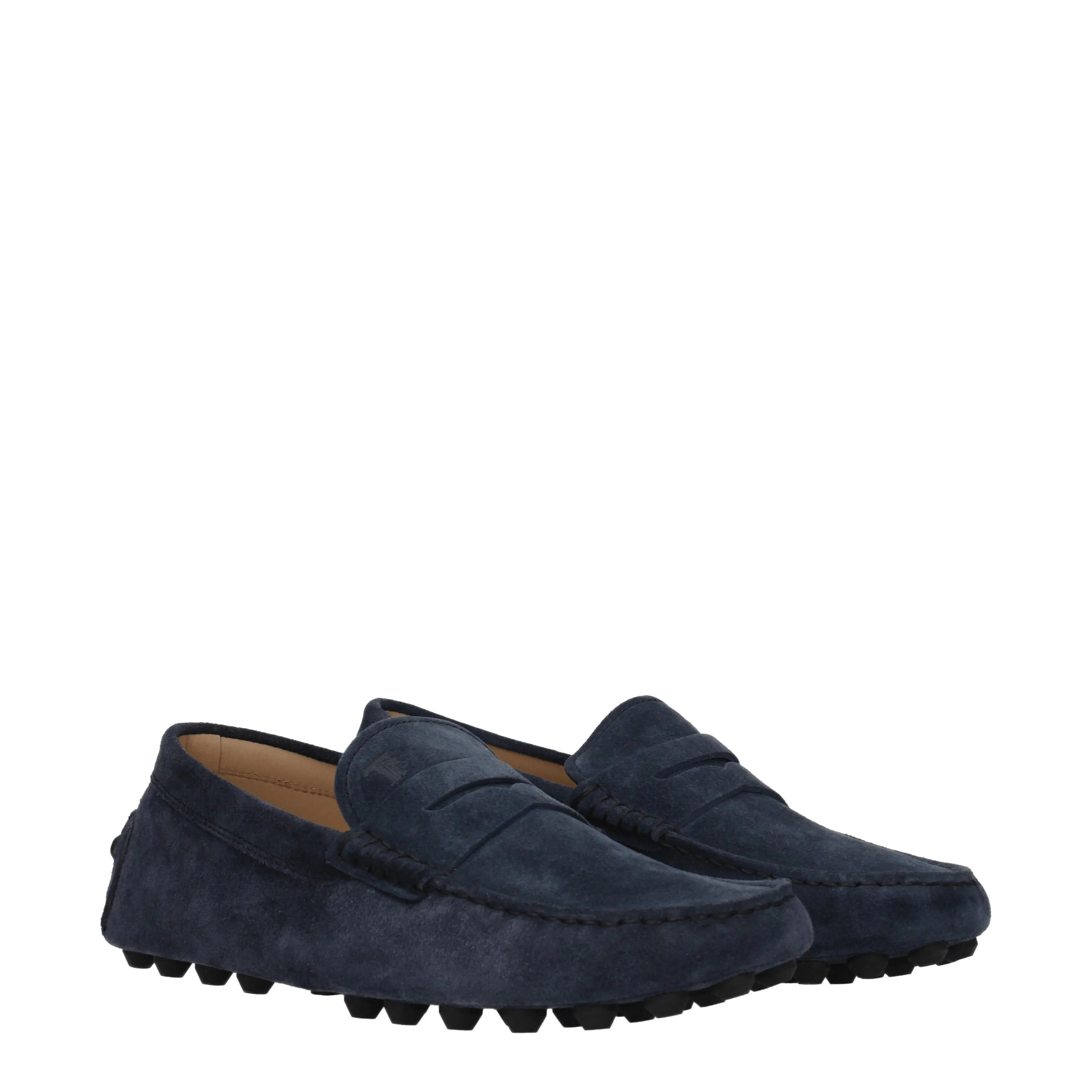 Tod's Mocassini Uomo Camoscio Blu/Blu Notte