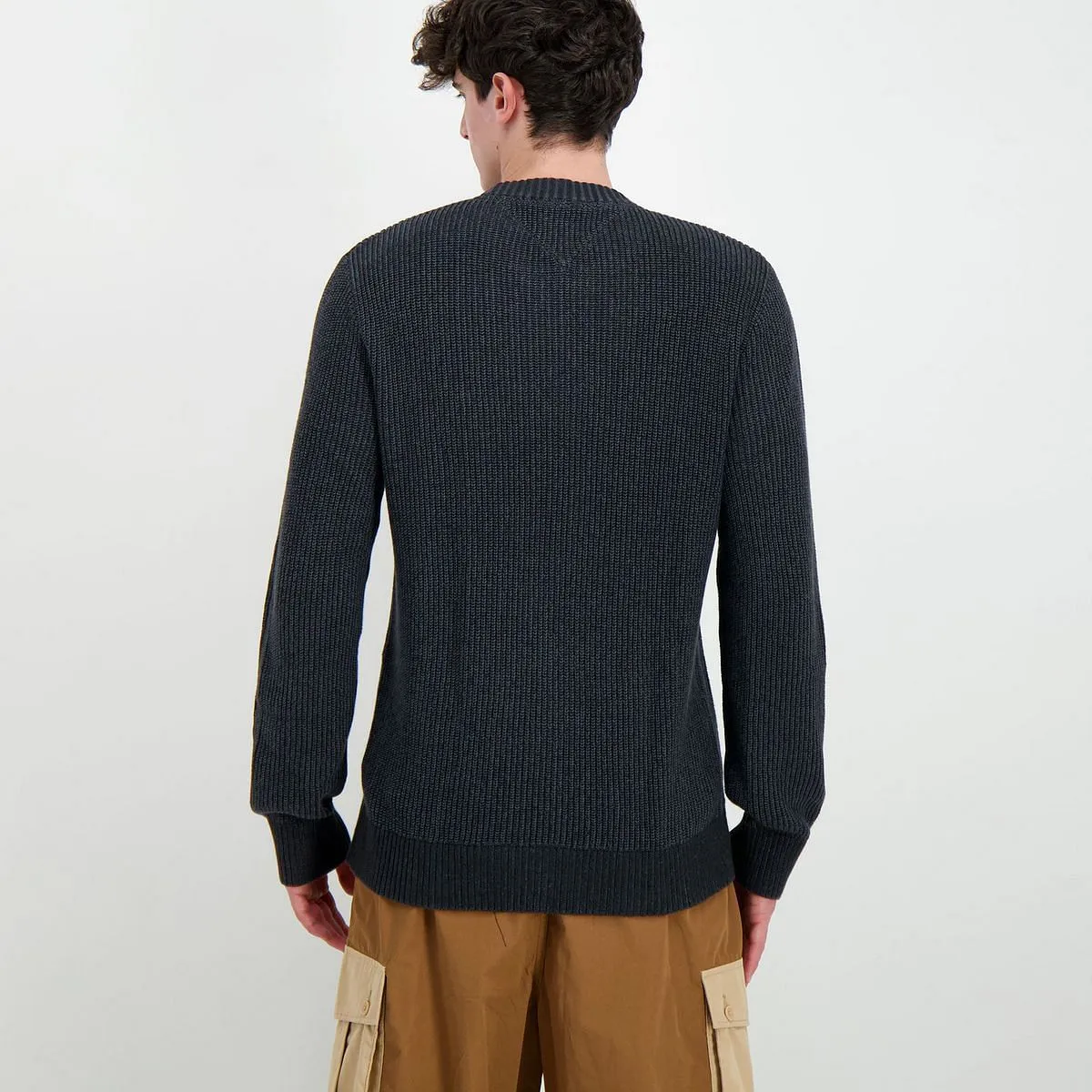      TOMMY JEANS MAGLIONE GIROCOLLO IN COTONE A COSTE  