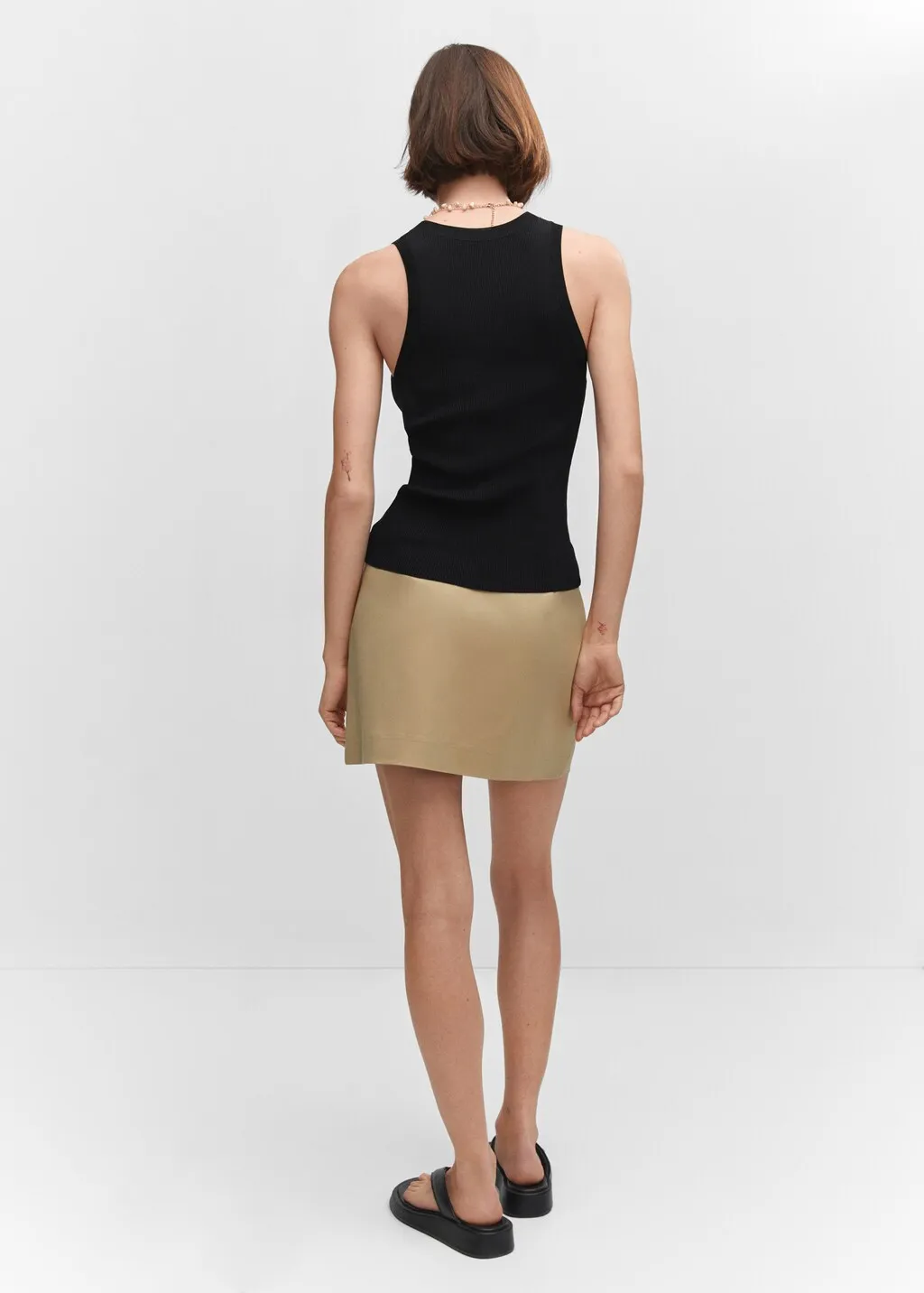 Top maglia a coste