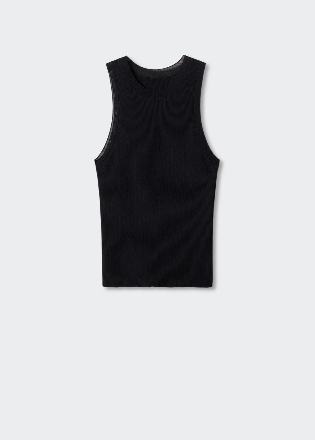 Top maglia a coste
