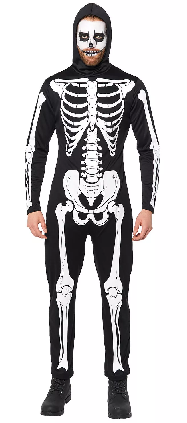 Tuta da scheletro per uomo