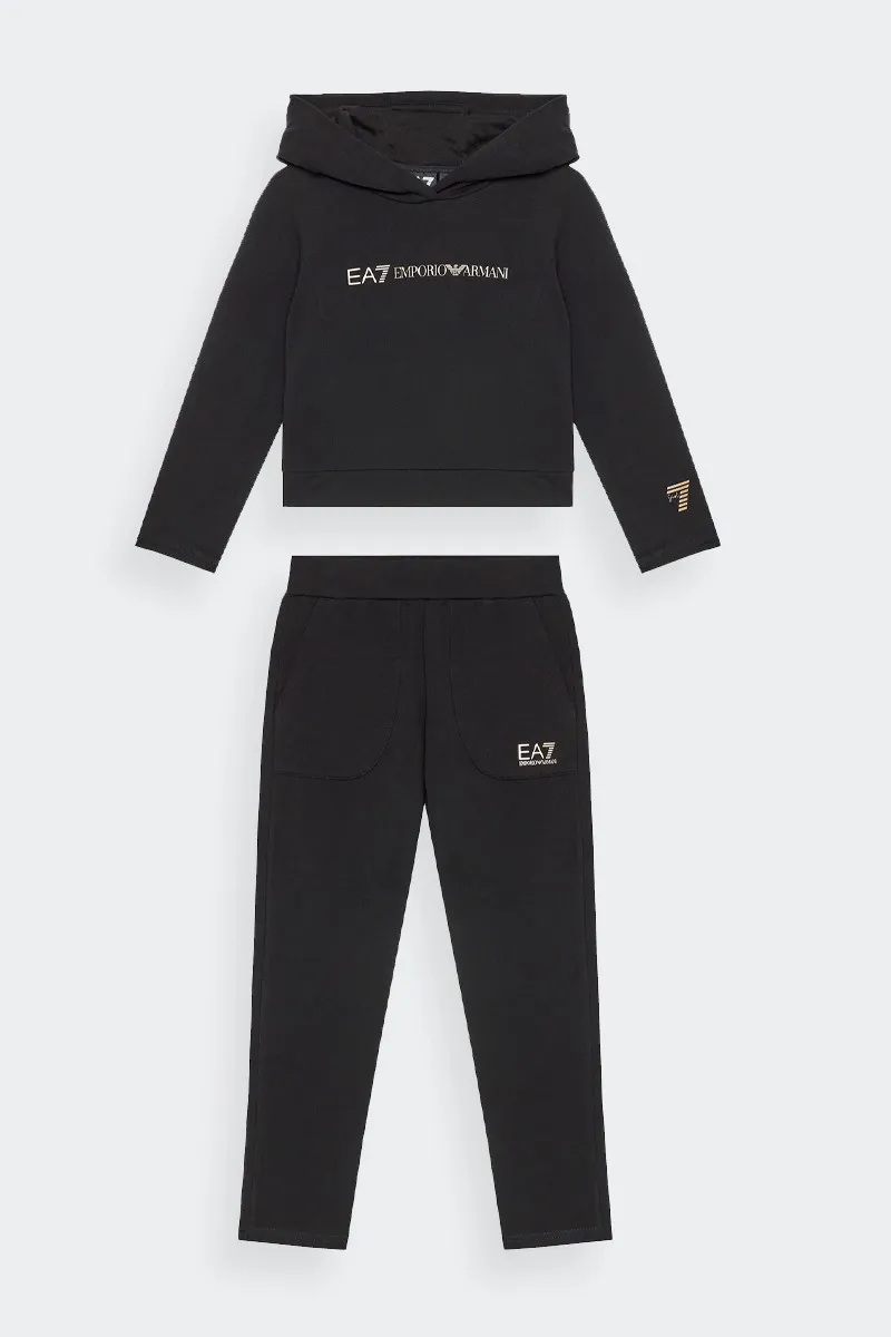 TUTA NERA BAMBINA LOGO ORO