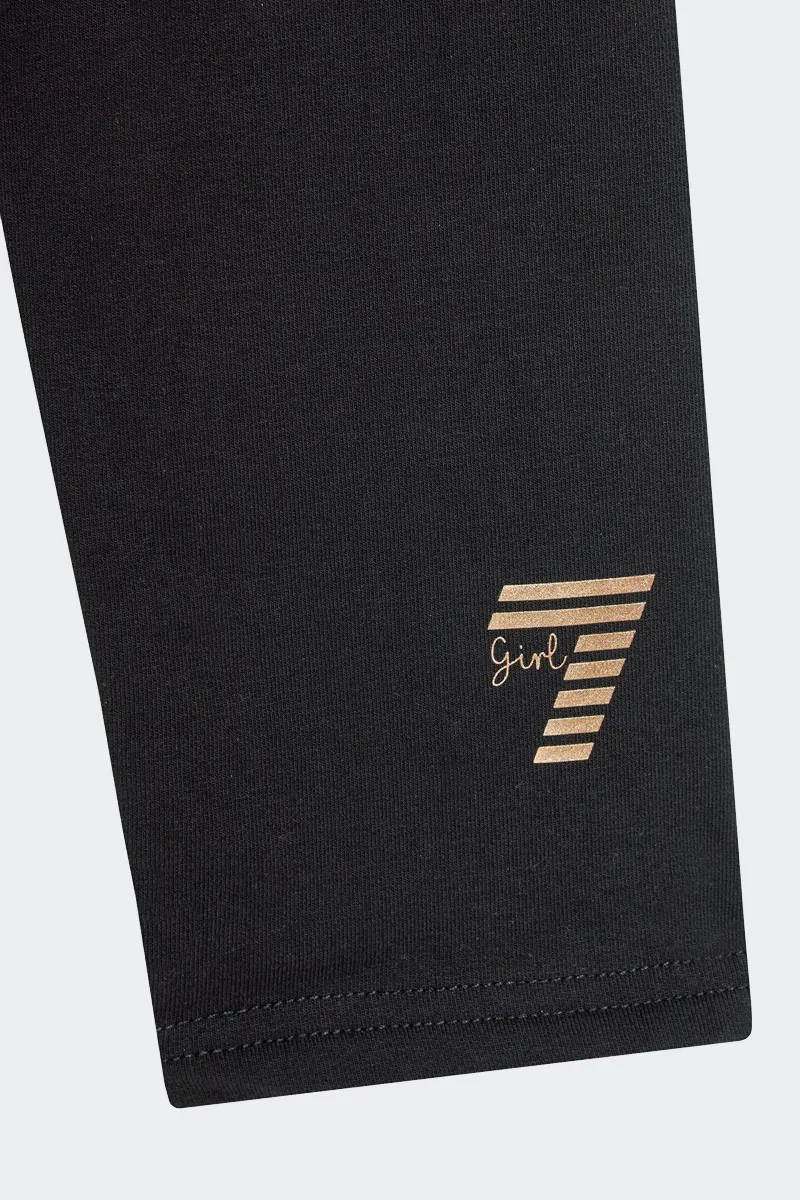 TUTA NERA BAMBINA LOGO ORO