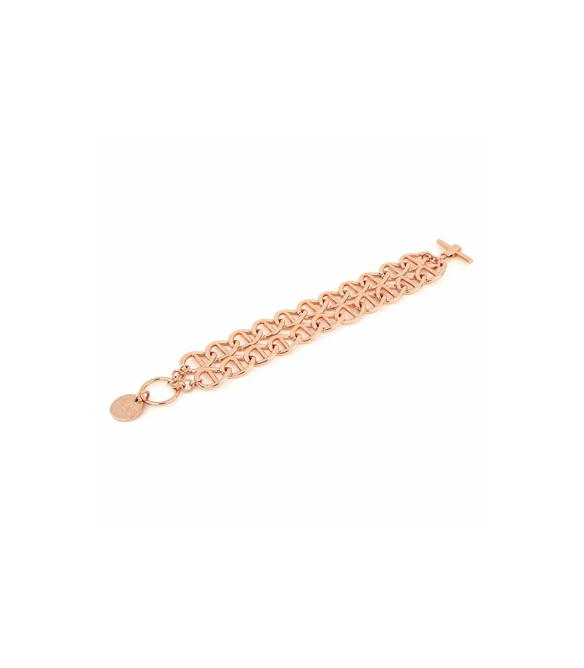 Unoaerre Bracciale Donna Bronzo Rosato Maglia Marina Doppia EXB4755